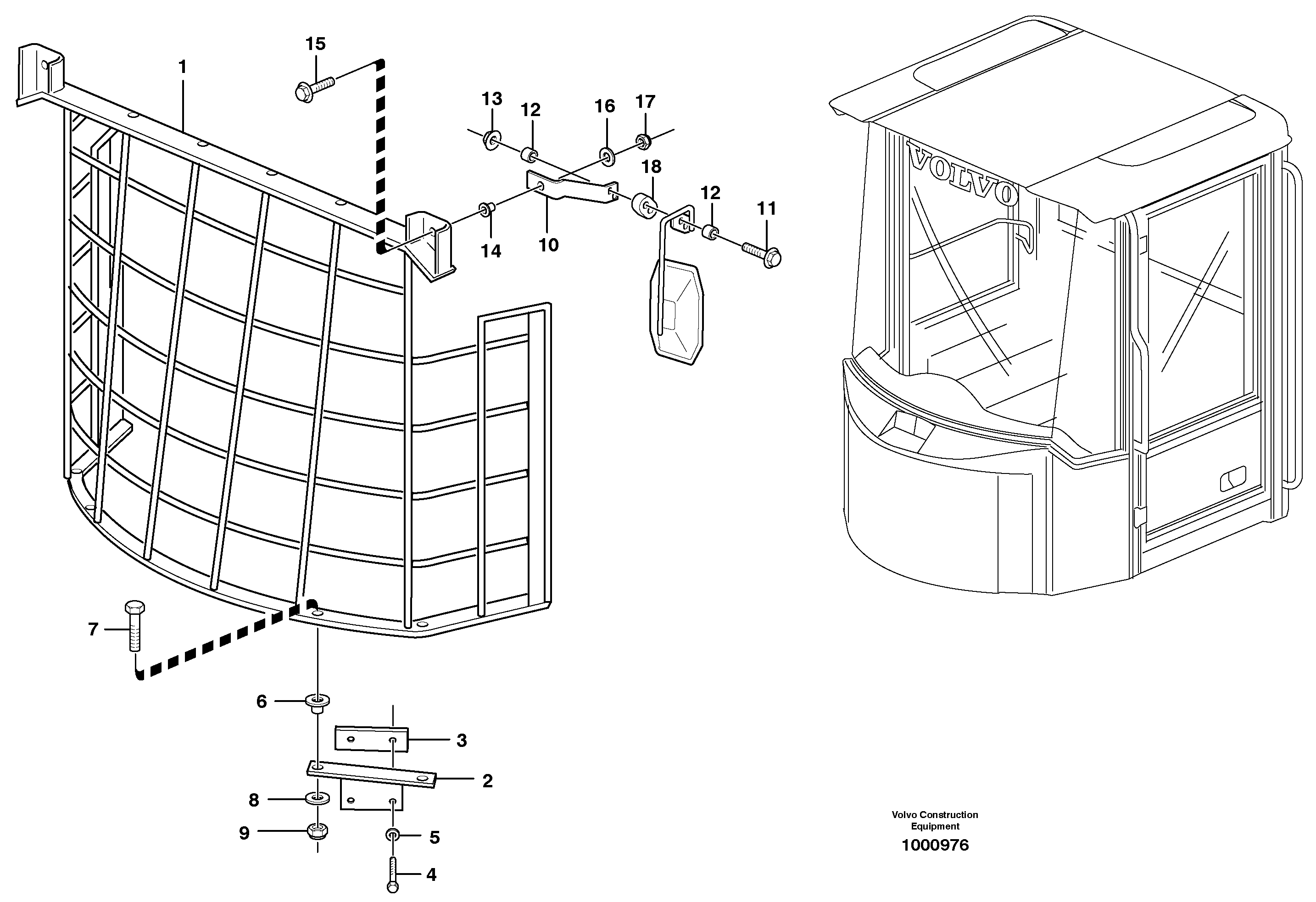 Windshild guard for windshield. 80143 — volvo parts diagram