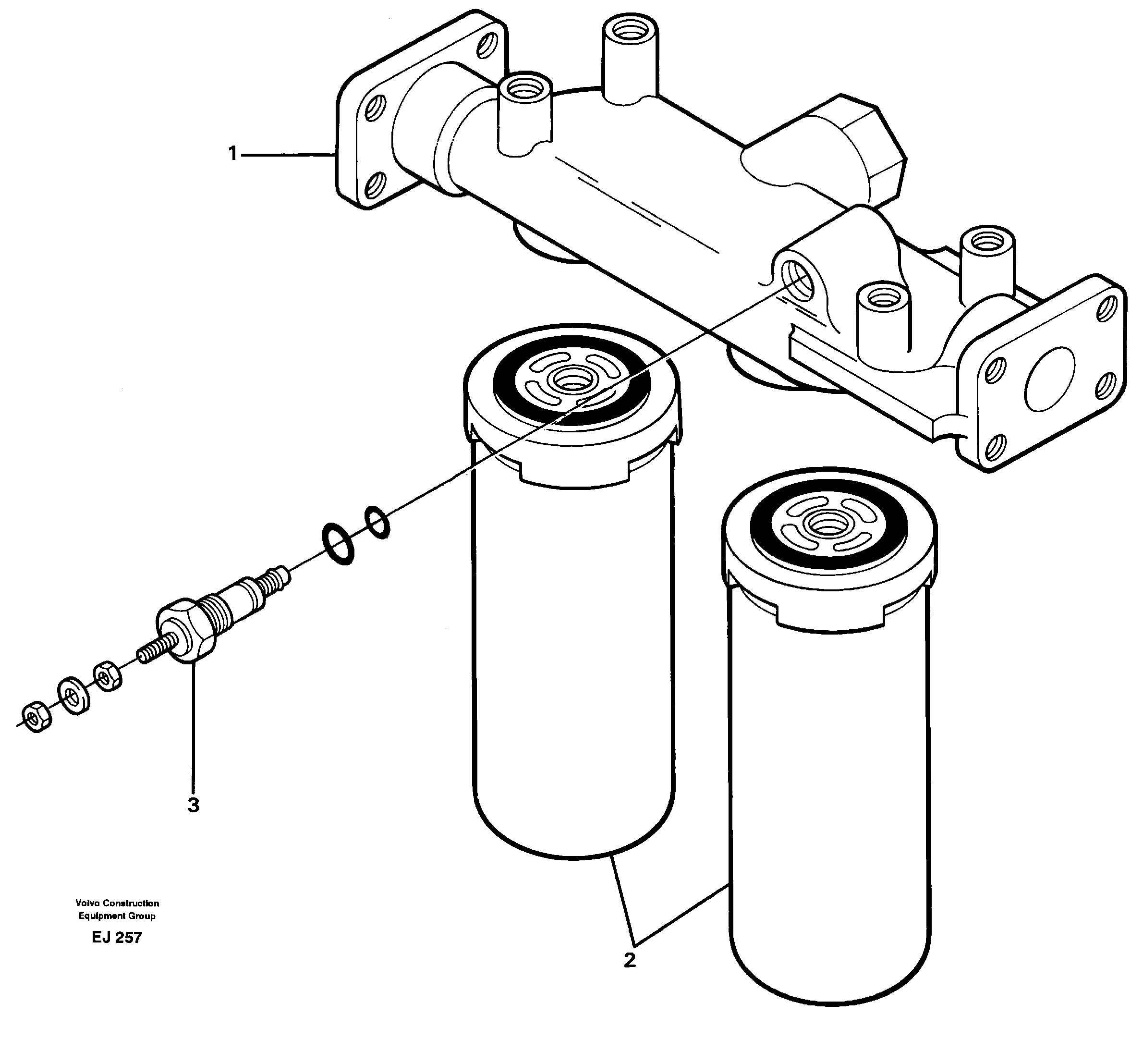 Transmission filter — volvo parts diagram