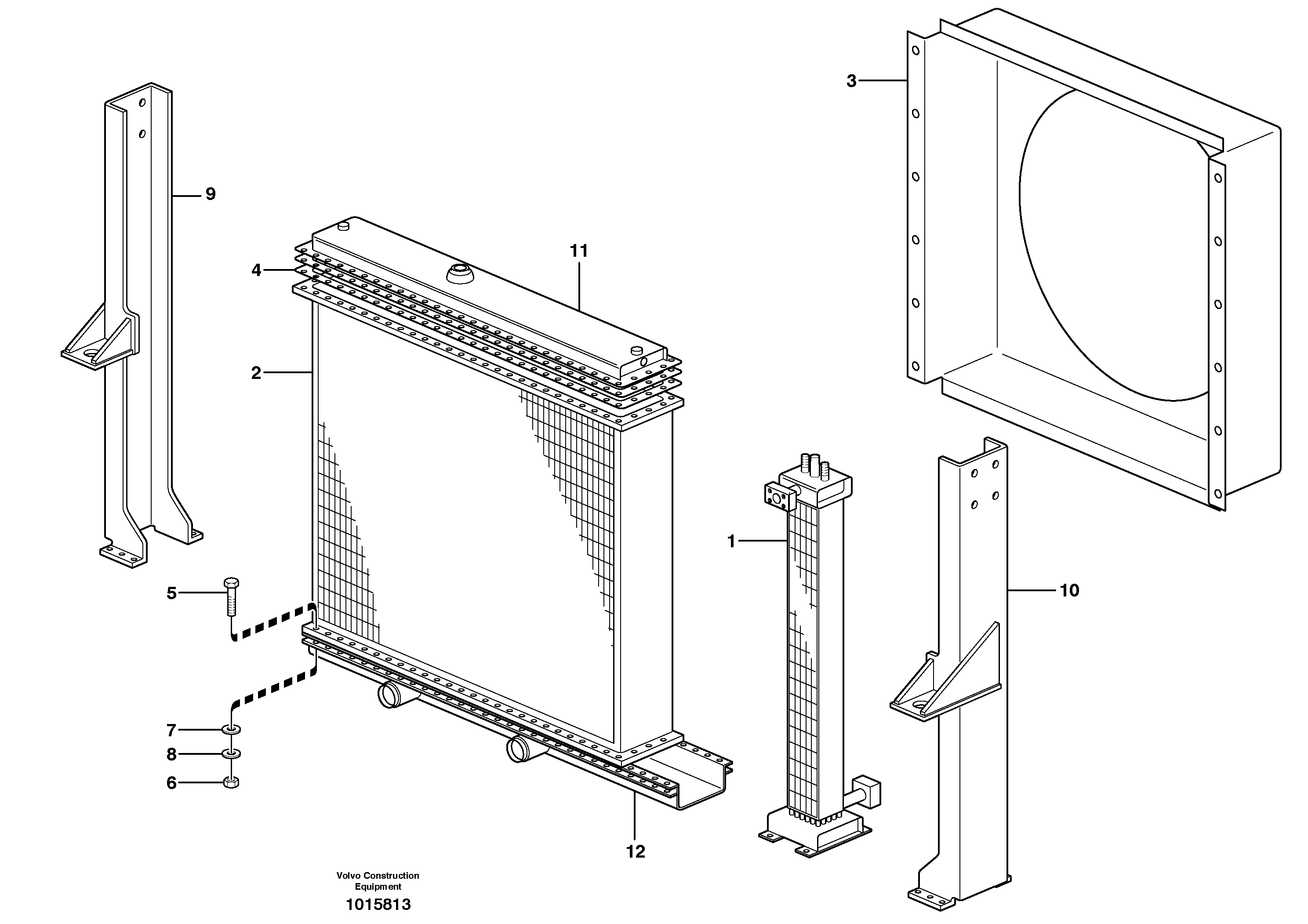 Radiator  SER NO 61086 - — volvo parts diagram