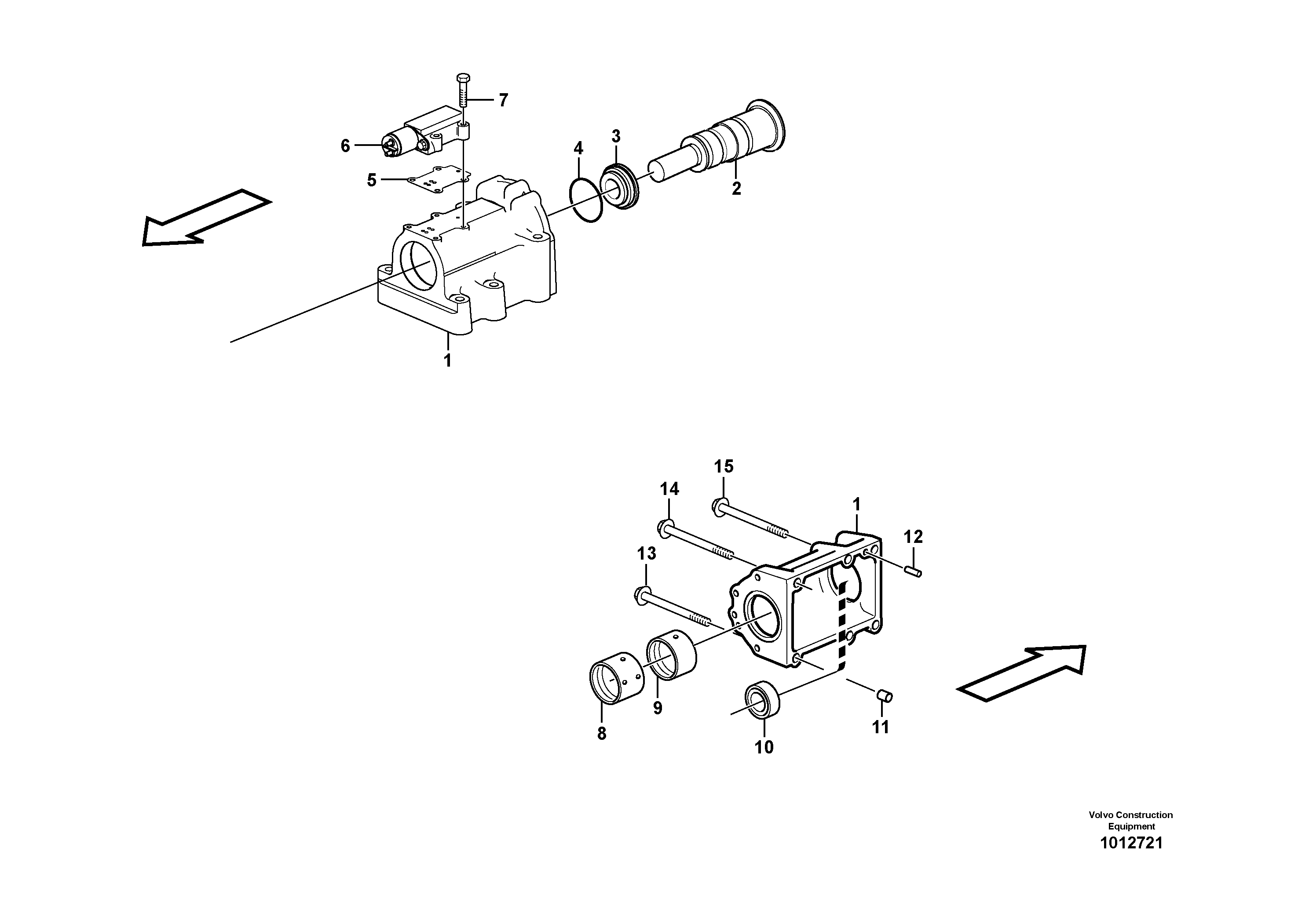 Fuel injection pump with fitting parts — volvo parts diagram