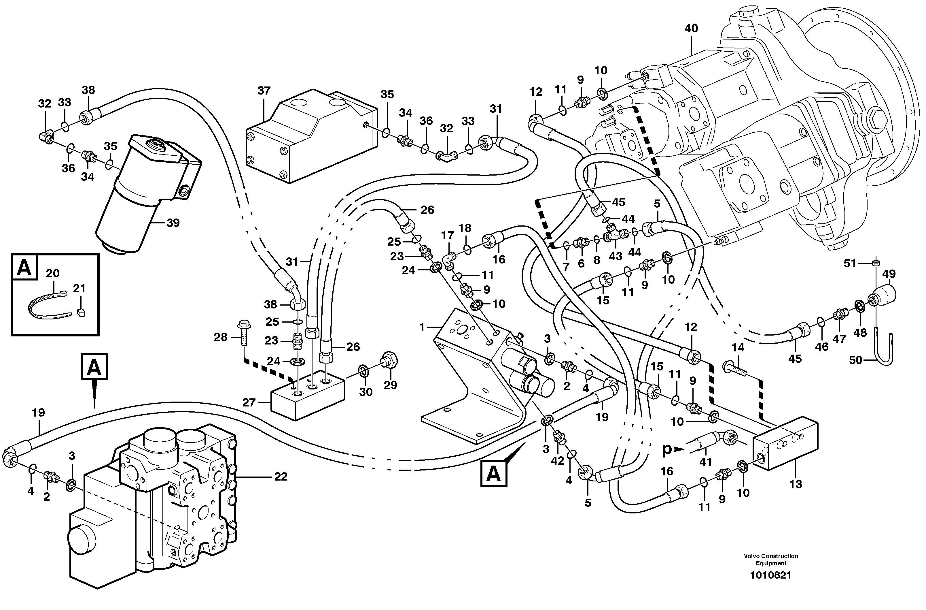 Load sensing line — volvo parts diagram