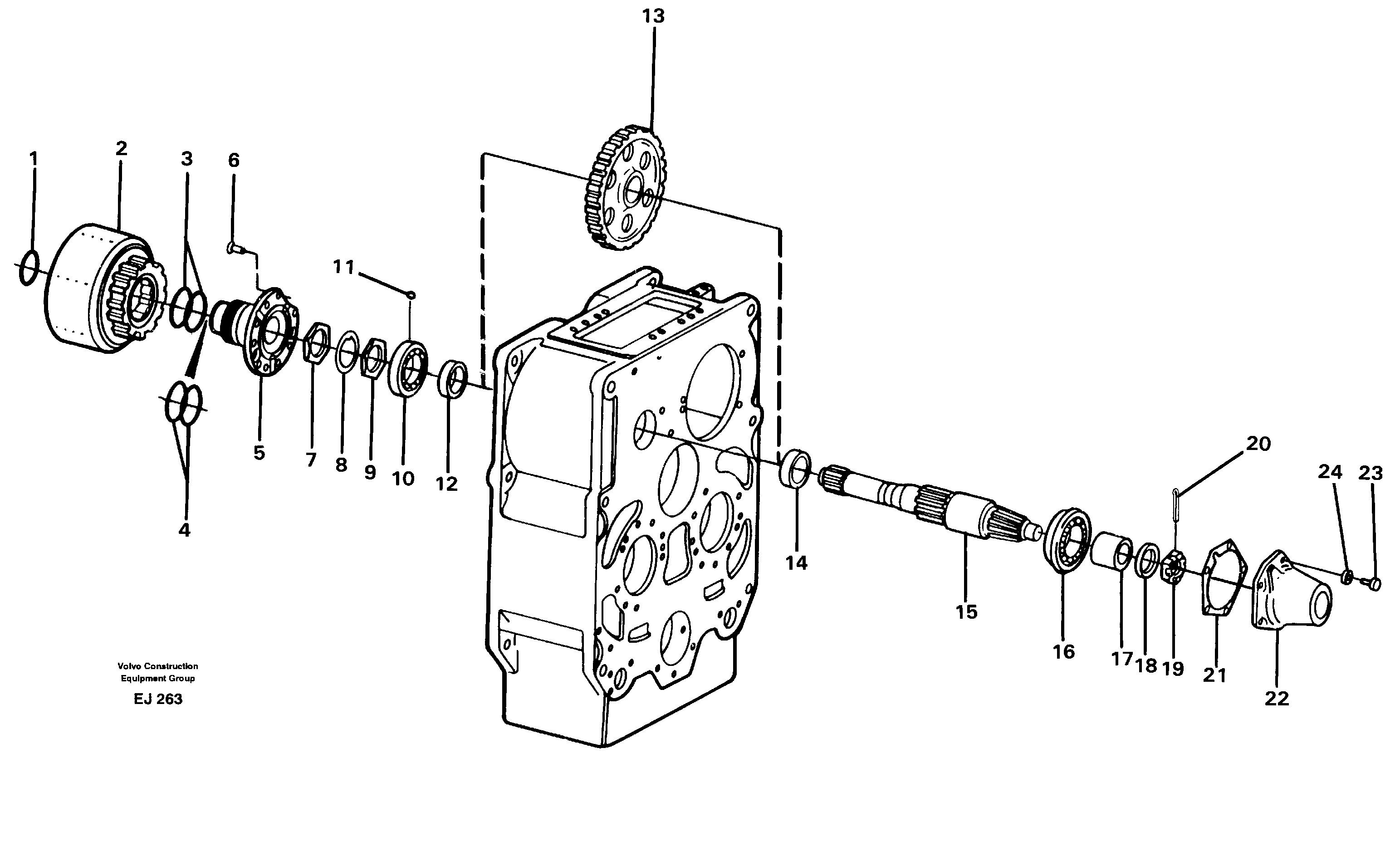 Reverse shaft — volvo parts diagram