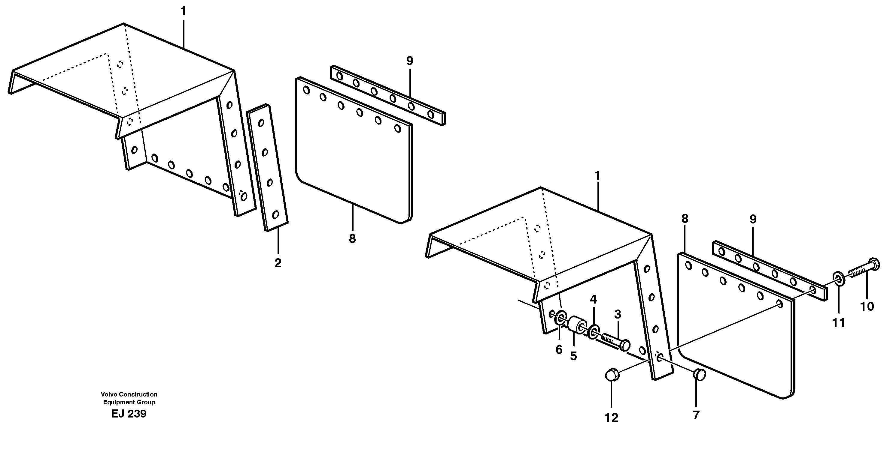 Mud guards — volvo parts diagram