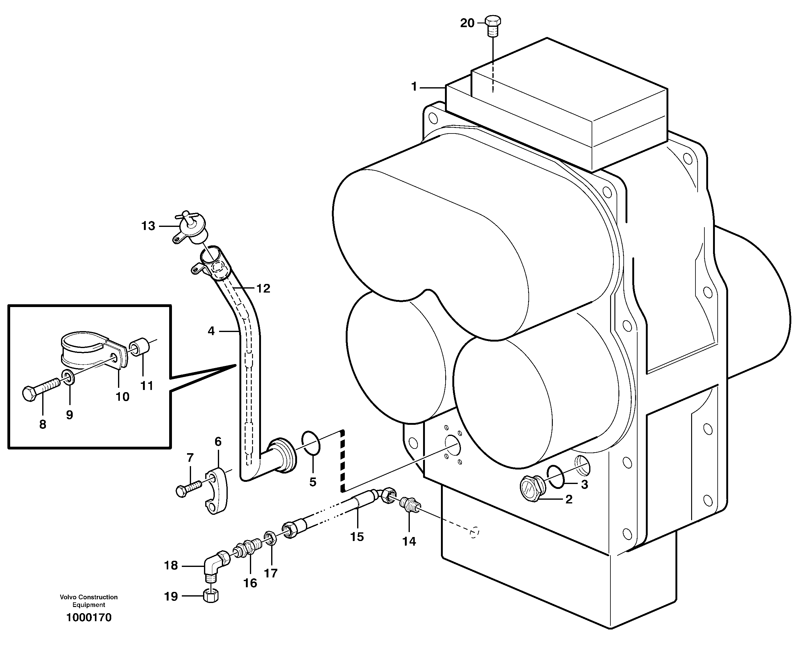 Transmission: refill, drain — volvo parts diagram