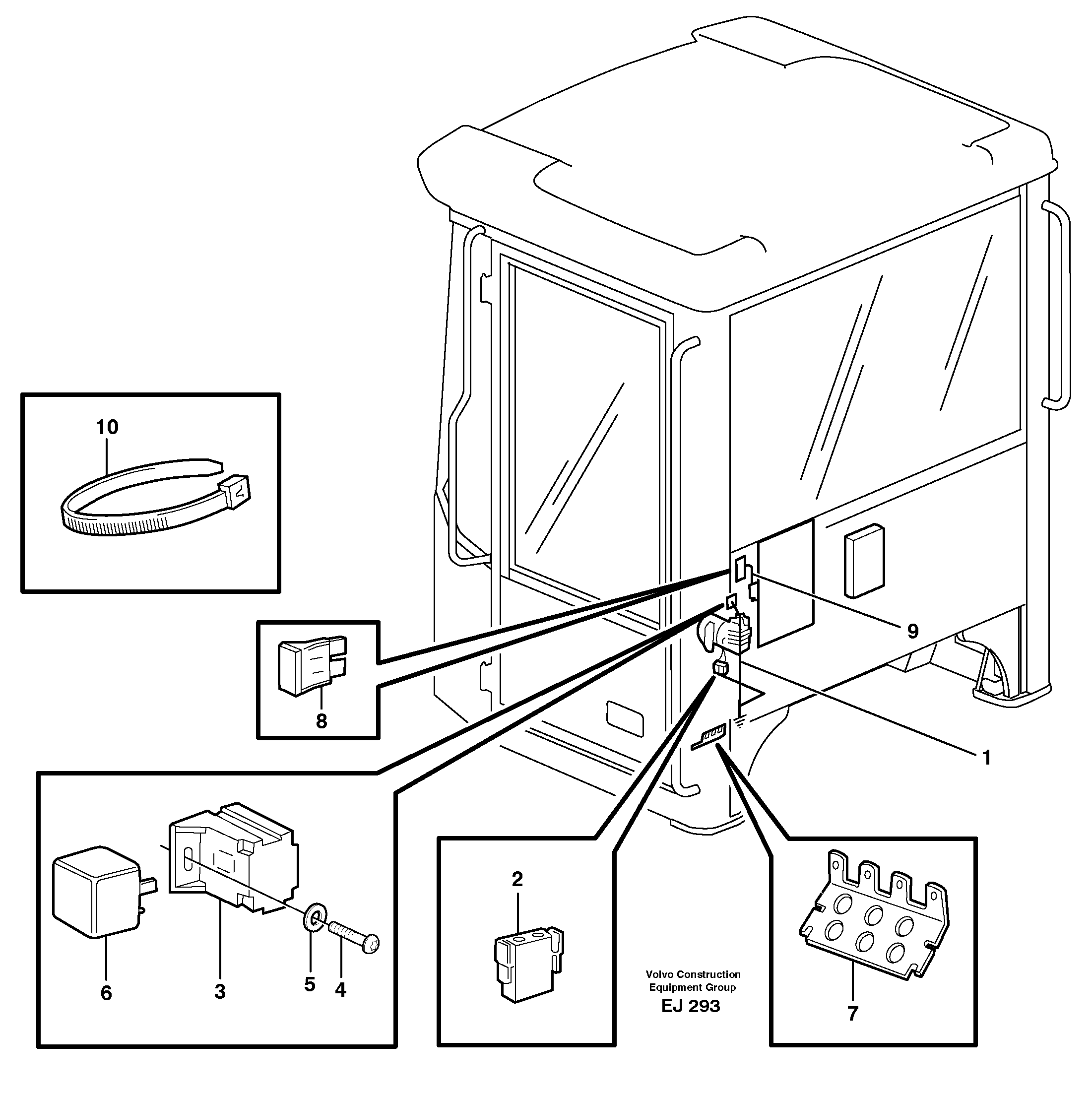 Cable harness, air-suspension seat — volvo parts diagram