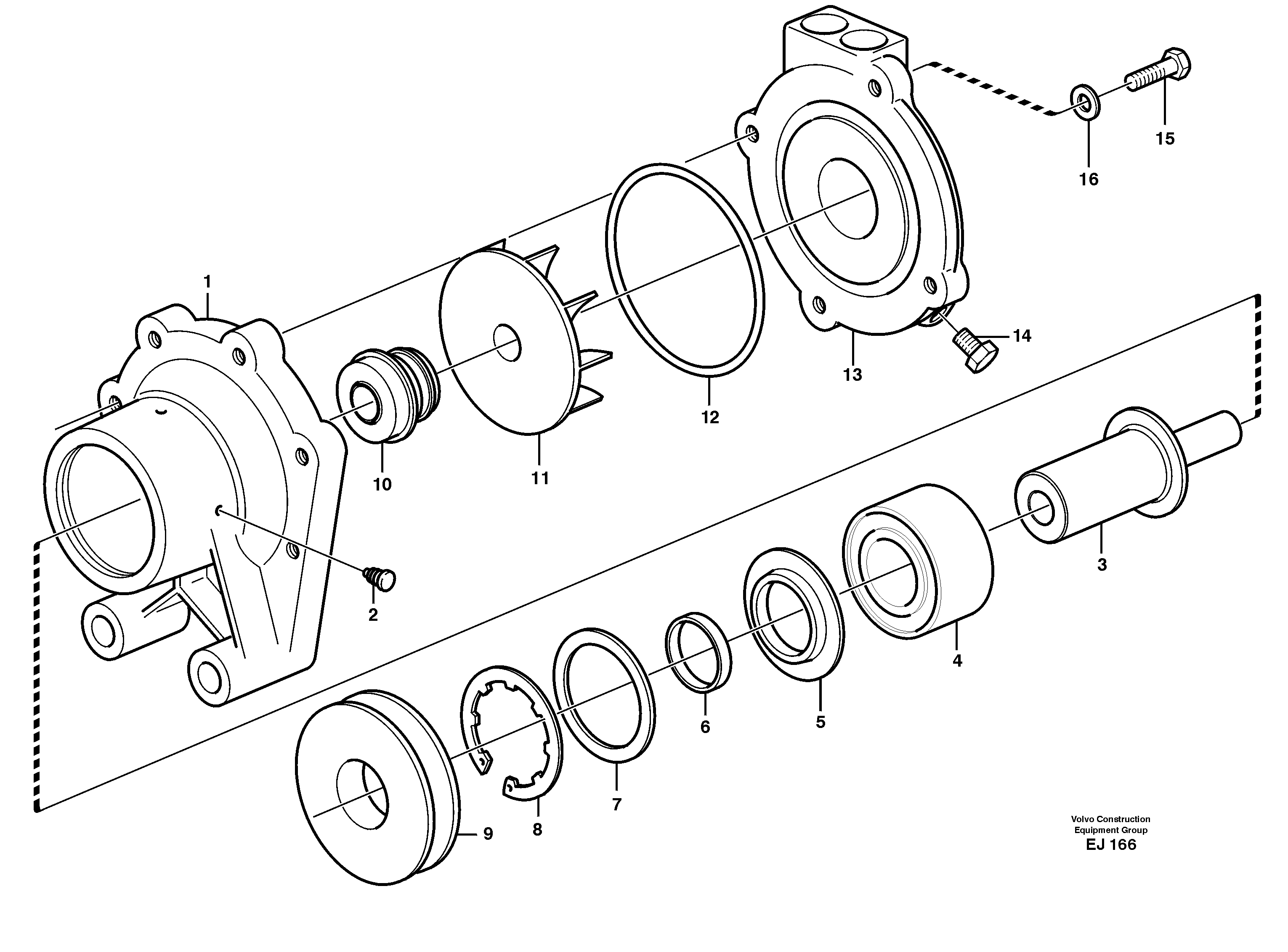 Extra water pump — volvo parts diagram