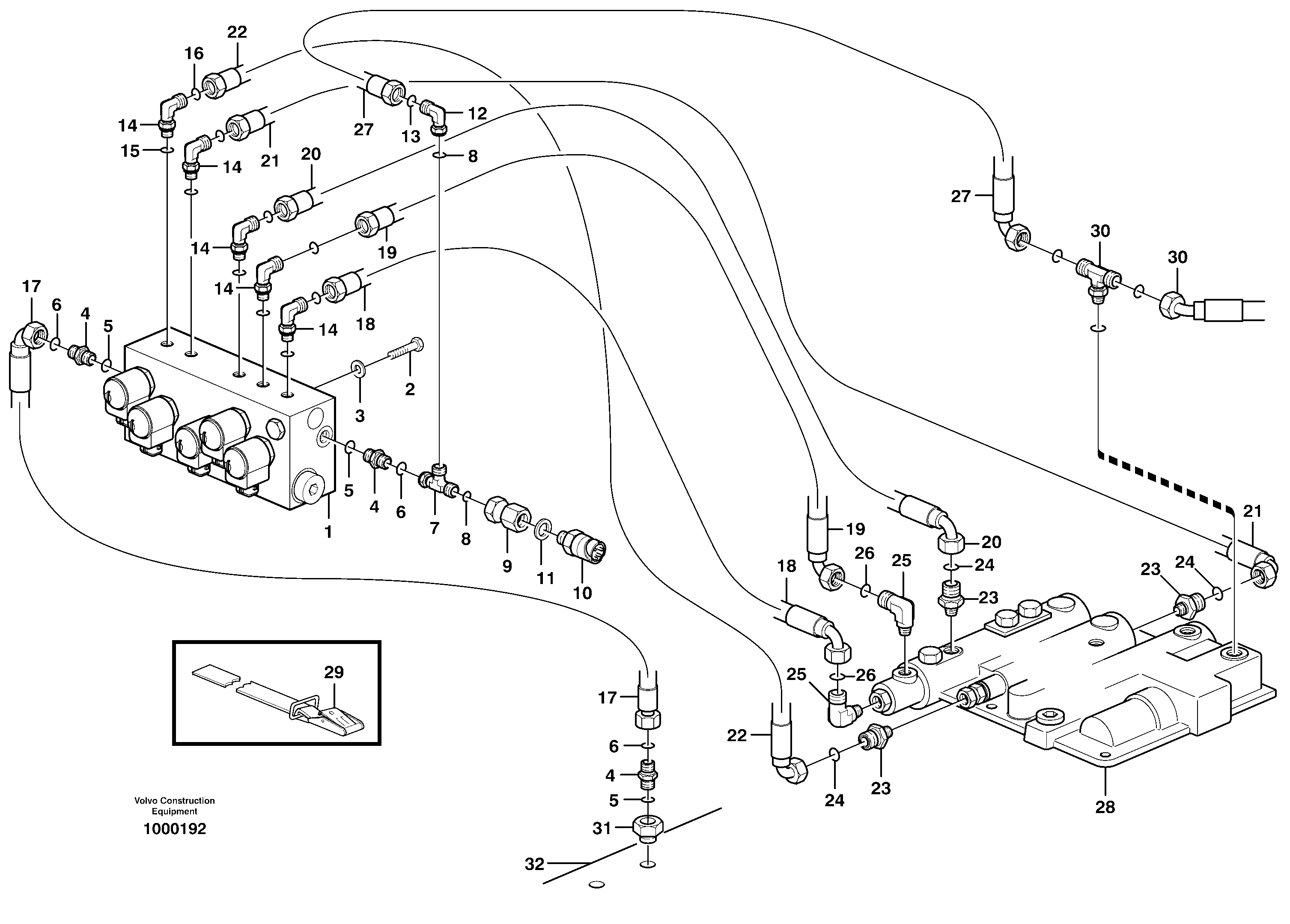 Solenoid valve with connection parts — volvo parts diagram