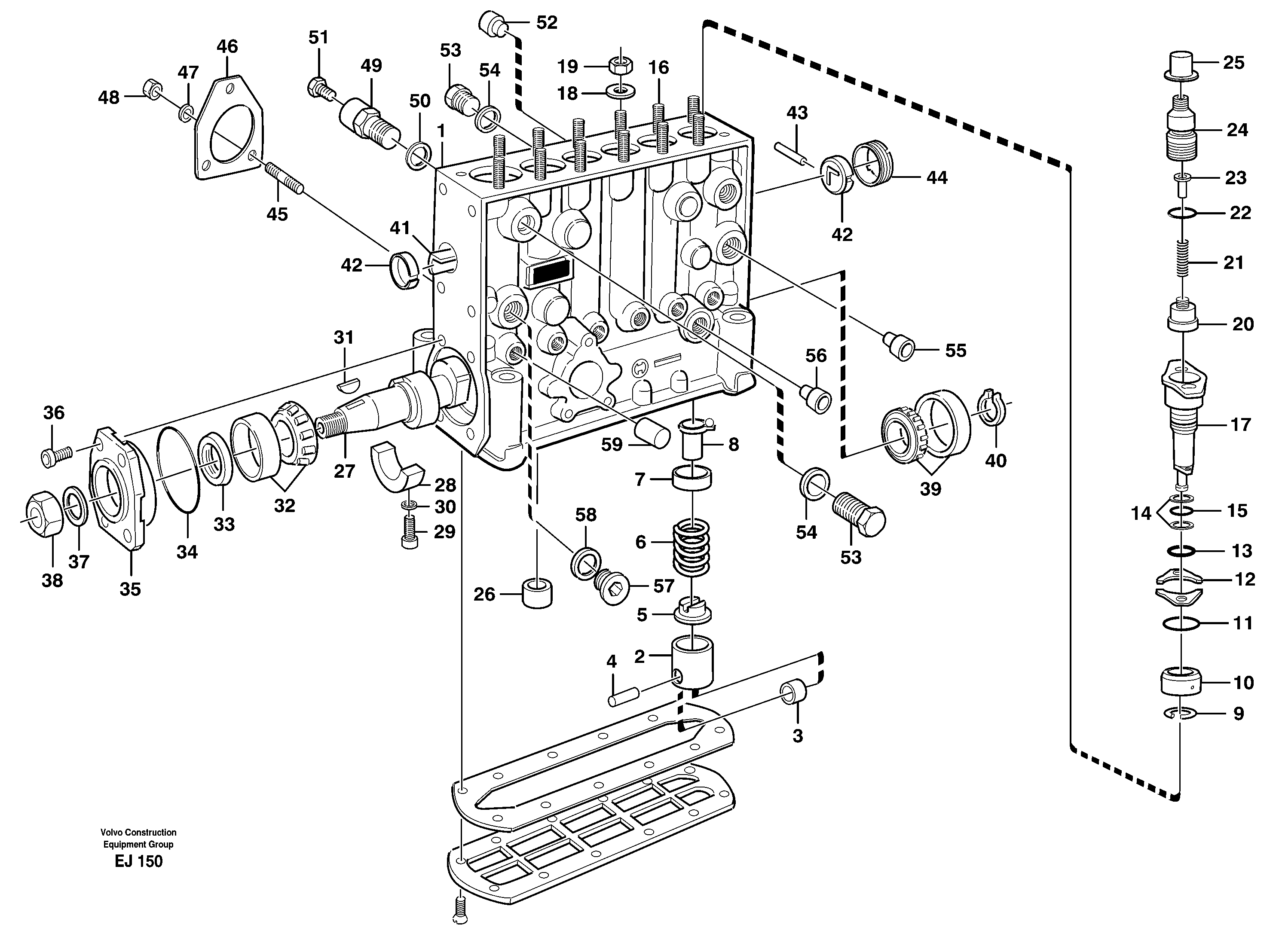 Injection pump — volvo parts diagram