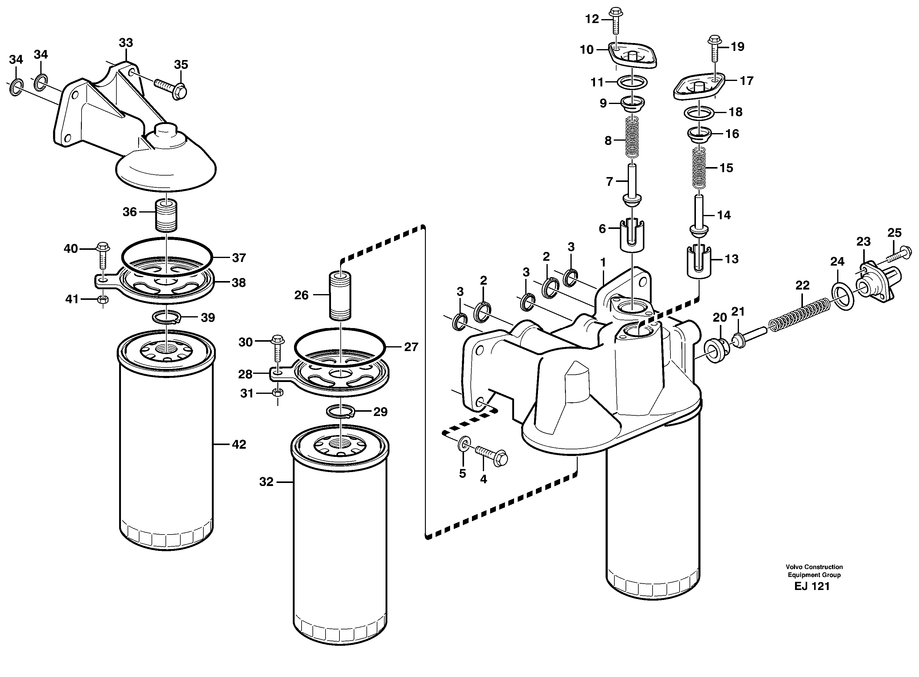 Oil filter — volvo parts diagram
