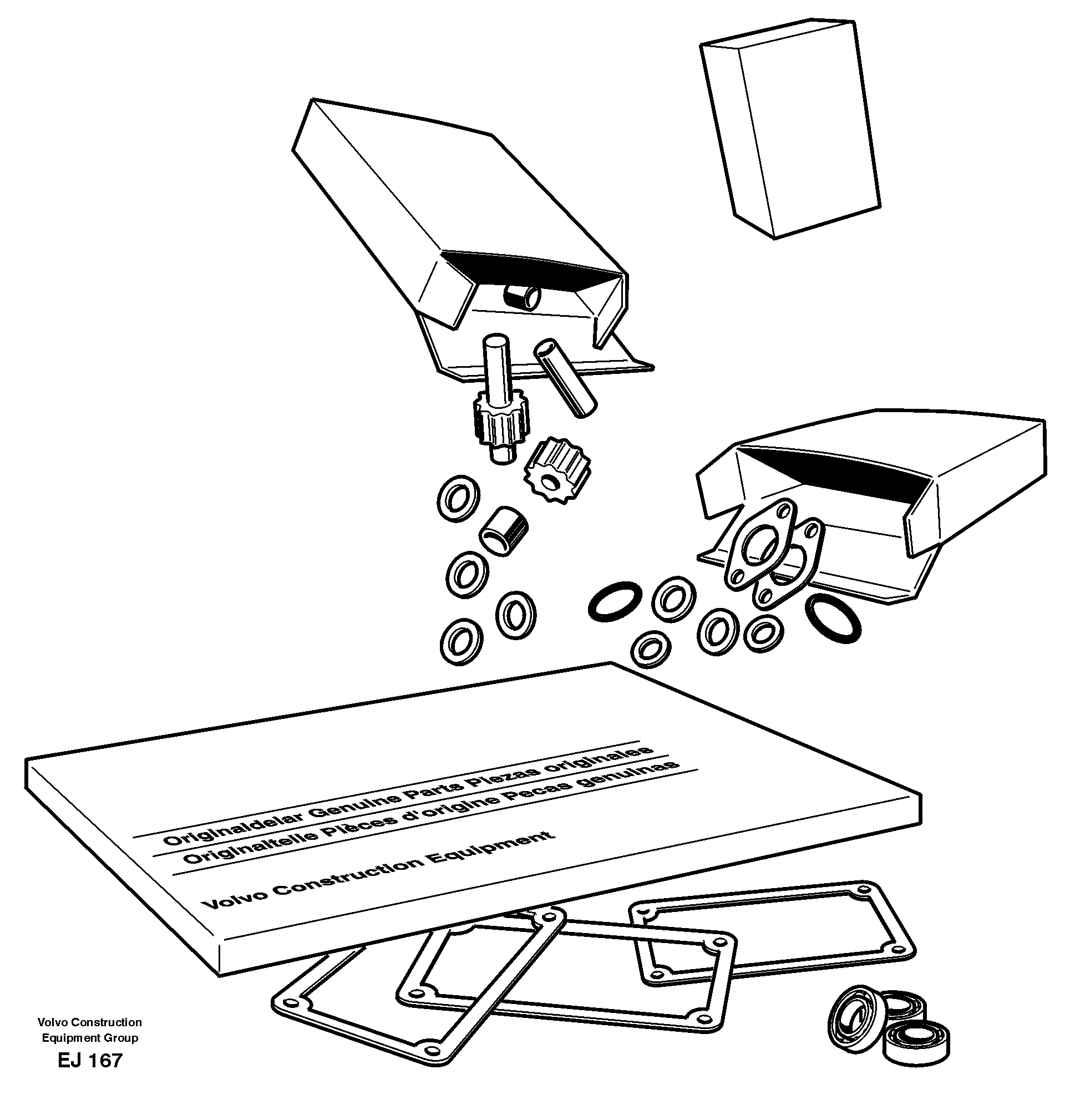 Repair kits for engine — volvo parts diagram