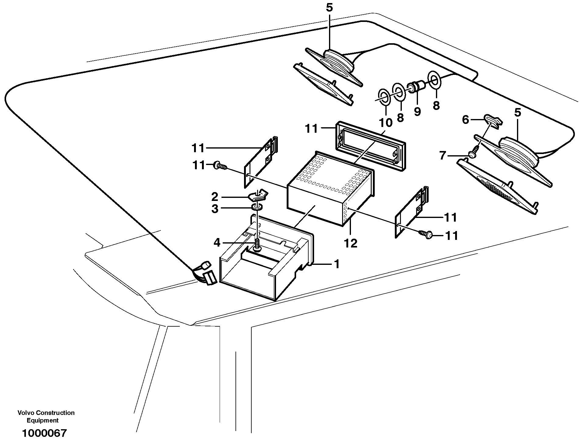 Radio bracket. 80518, 80390 — volvo parts diagram