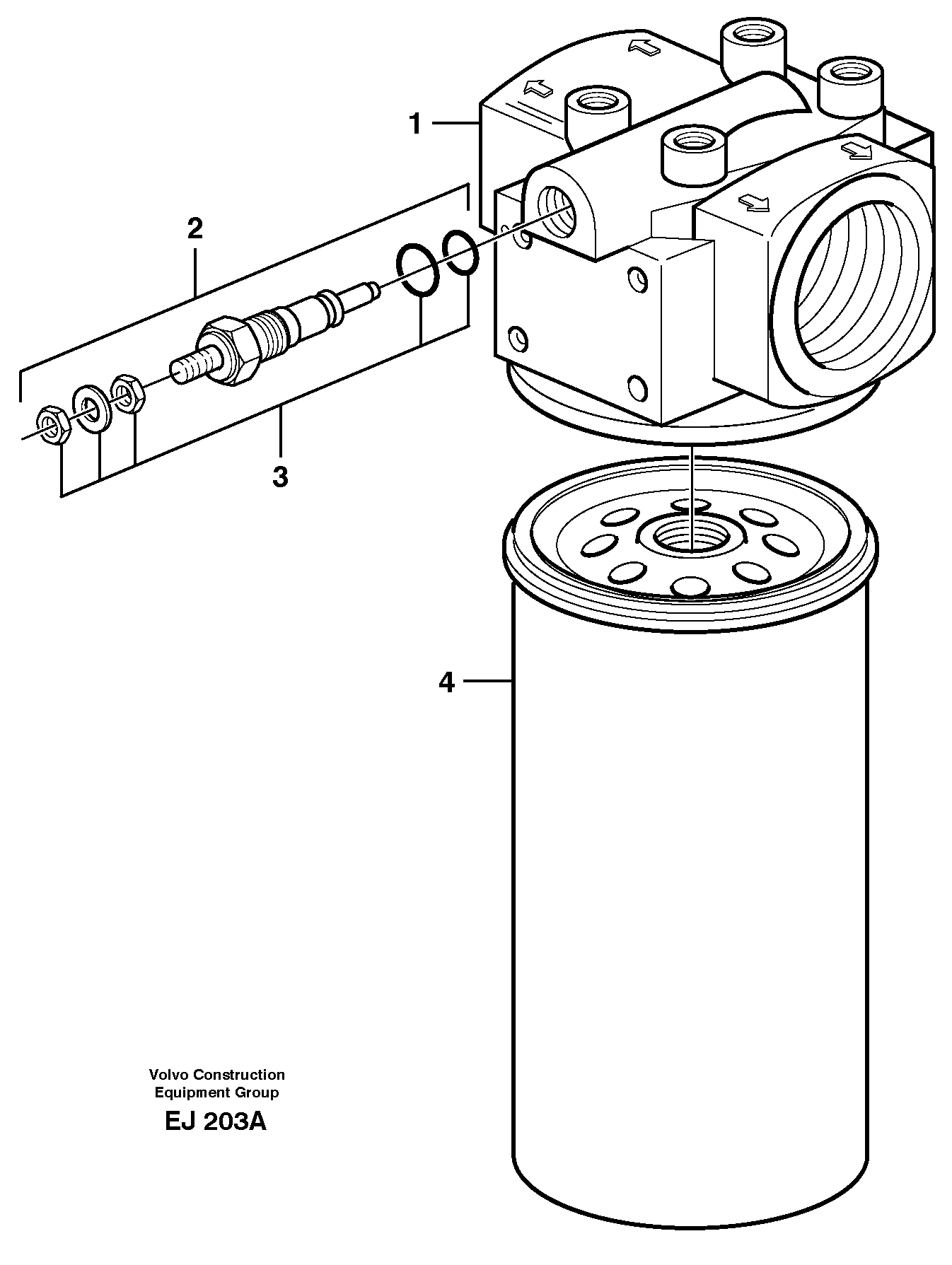 Brake cooling system: filter — volvo parts diagram