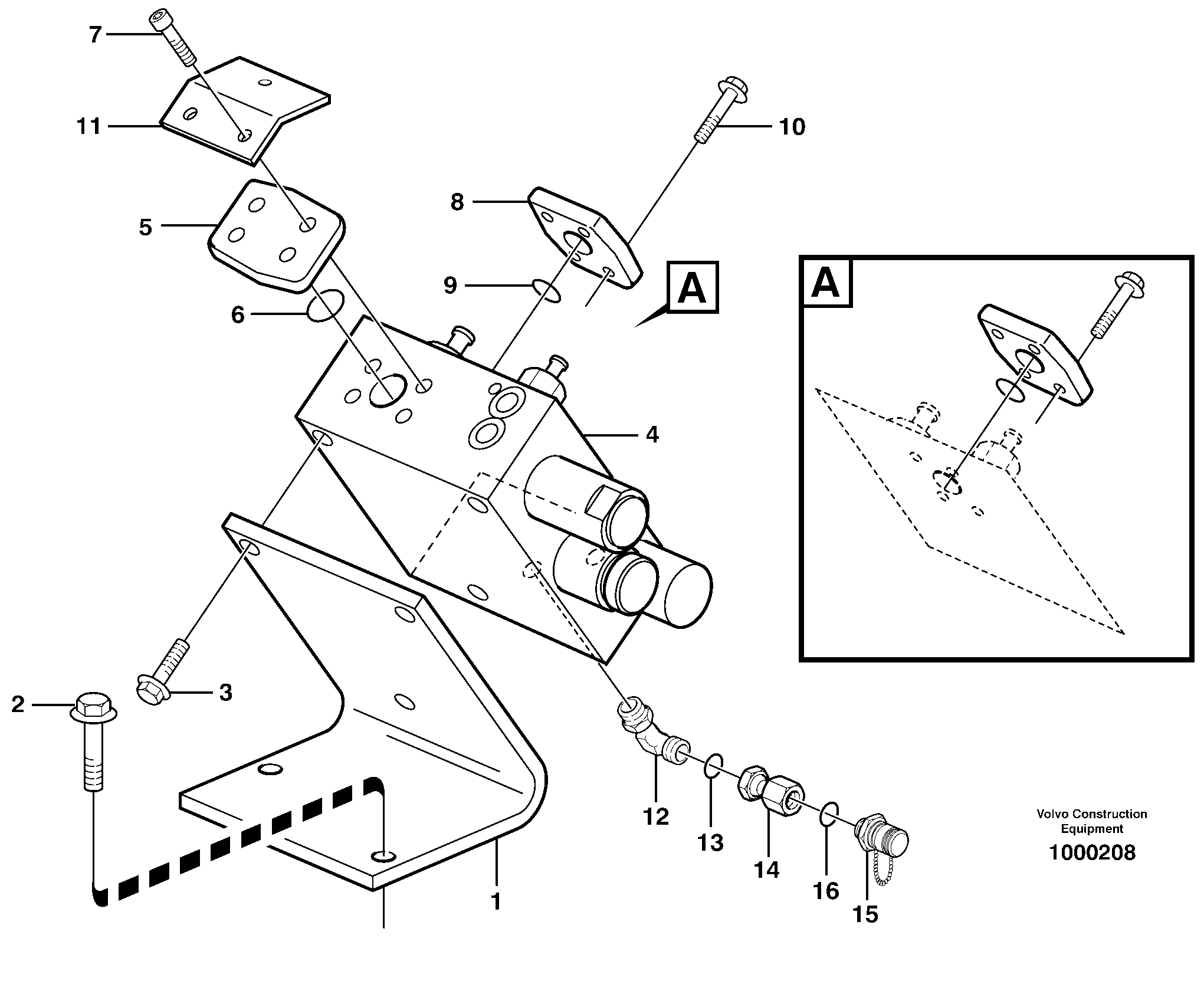Valve body with assembly parts — volvo parts diagram