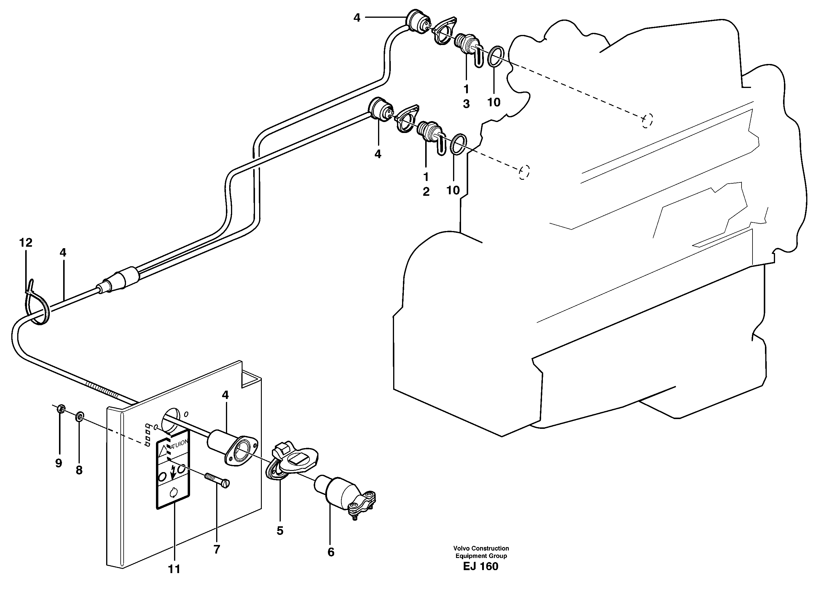 Engine heater  80057, 80058 — volvo parts diagram