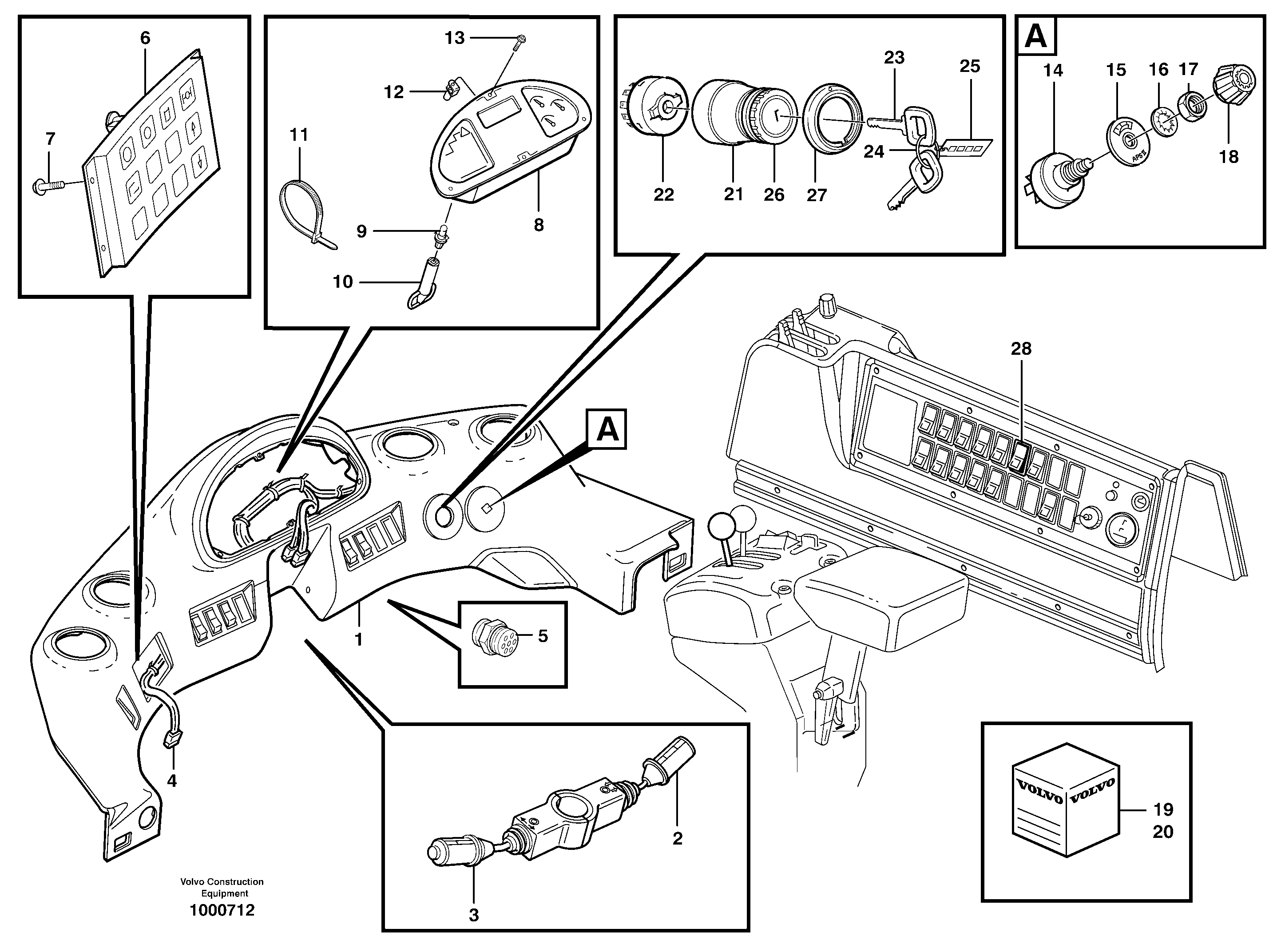 Instrument panel — volvo parts diagram