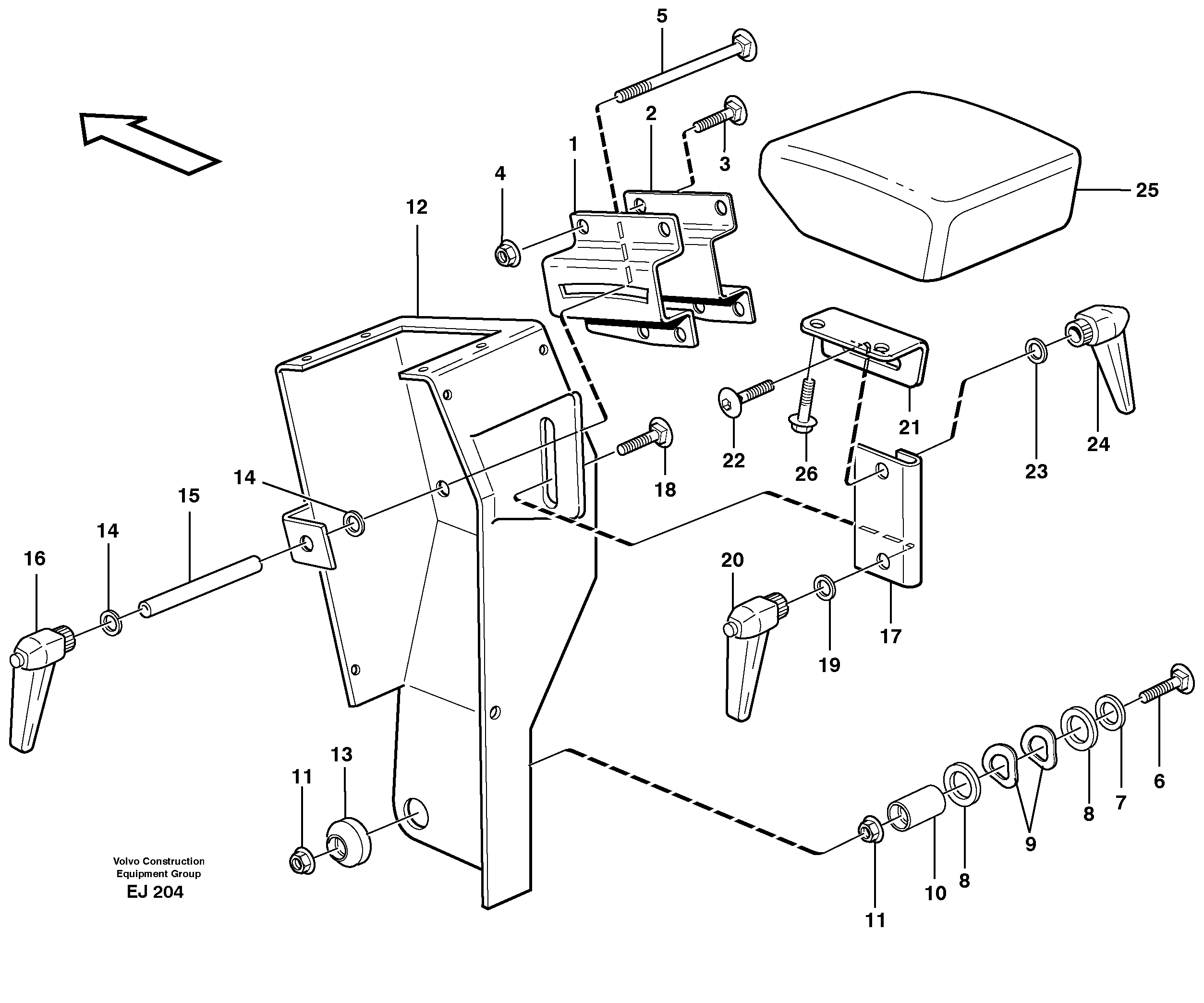 Armrest — volvo parts diagram