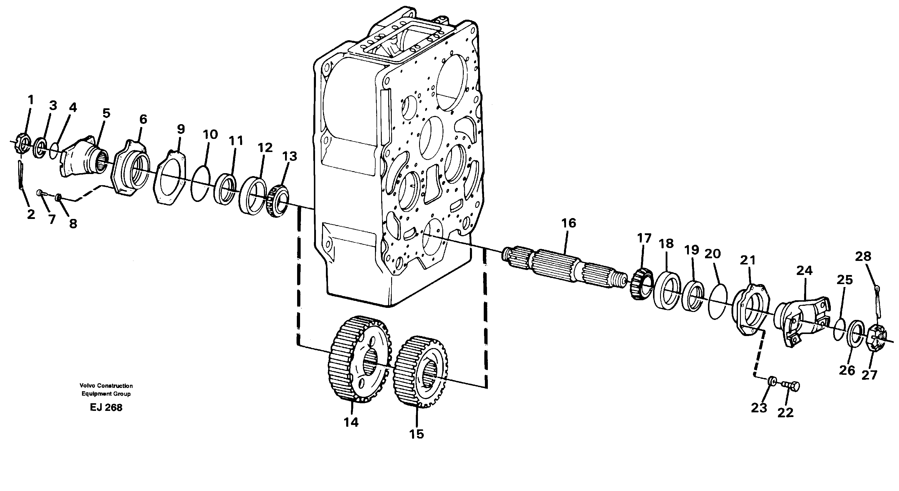 Output gear — volvo parts diagram