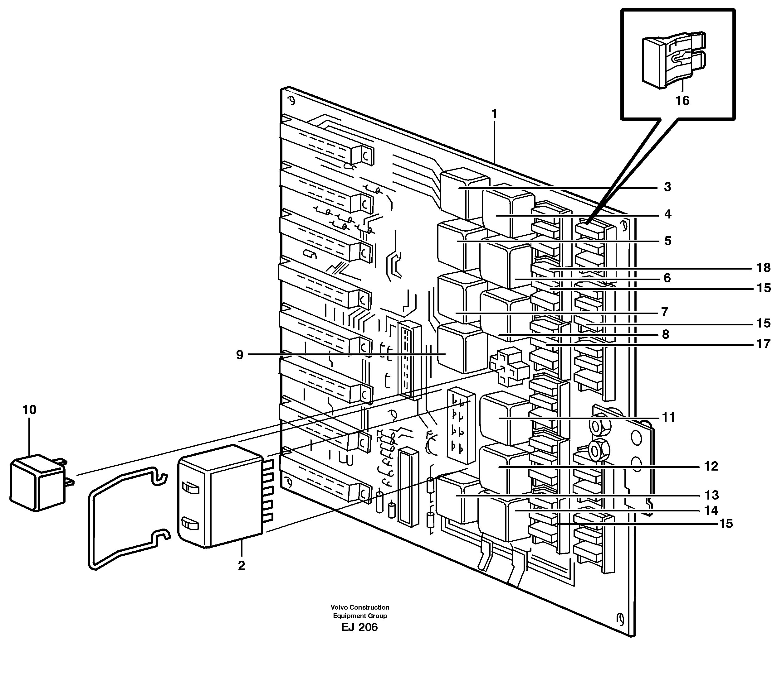 Circuit board — volvo parts diagram