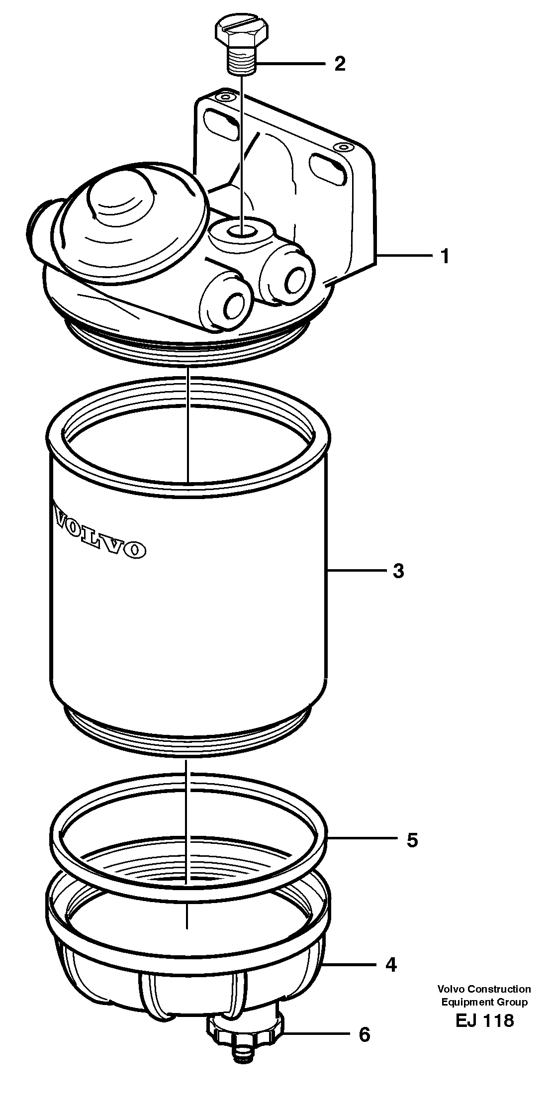 Water separator — volvo parts diagram