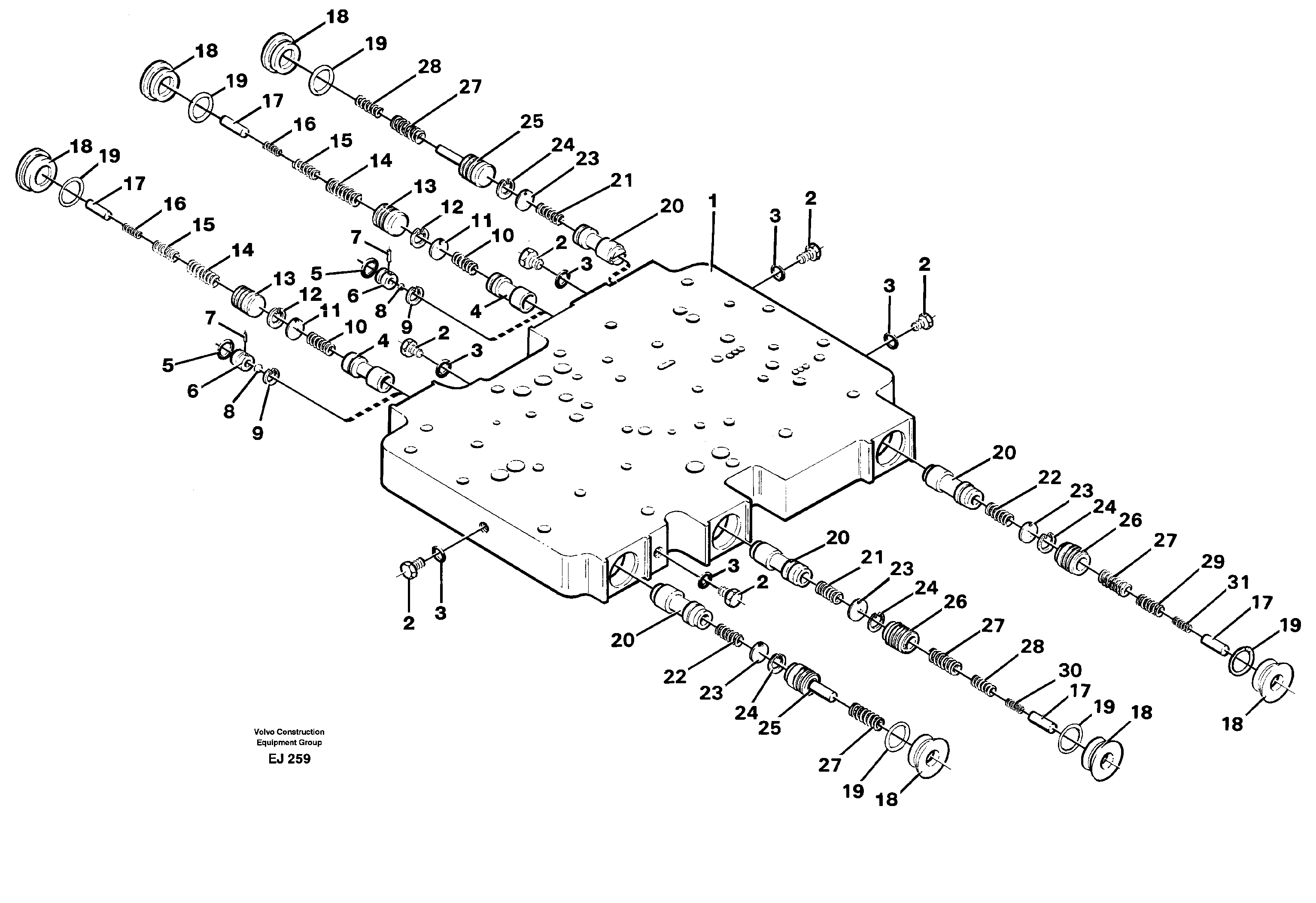 Damping valve block — volvo parts diagram