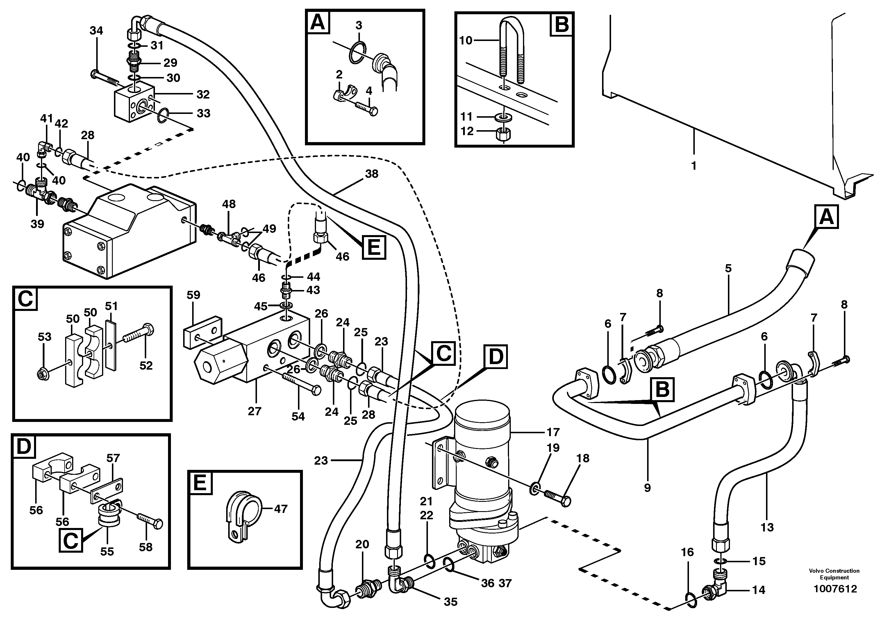 Secondary steering system.  80279 — volvo parts diagram