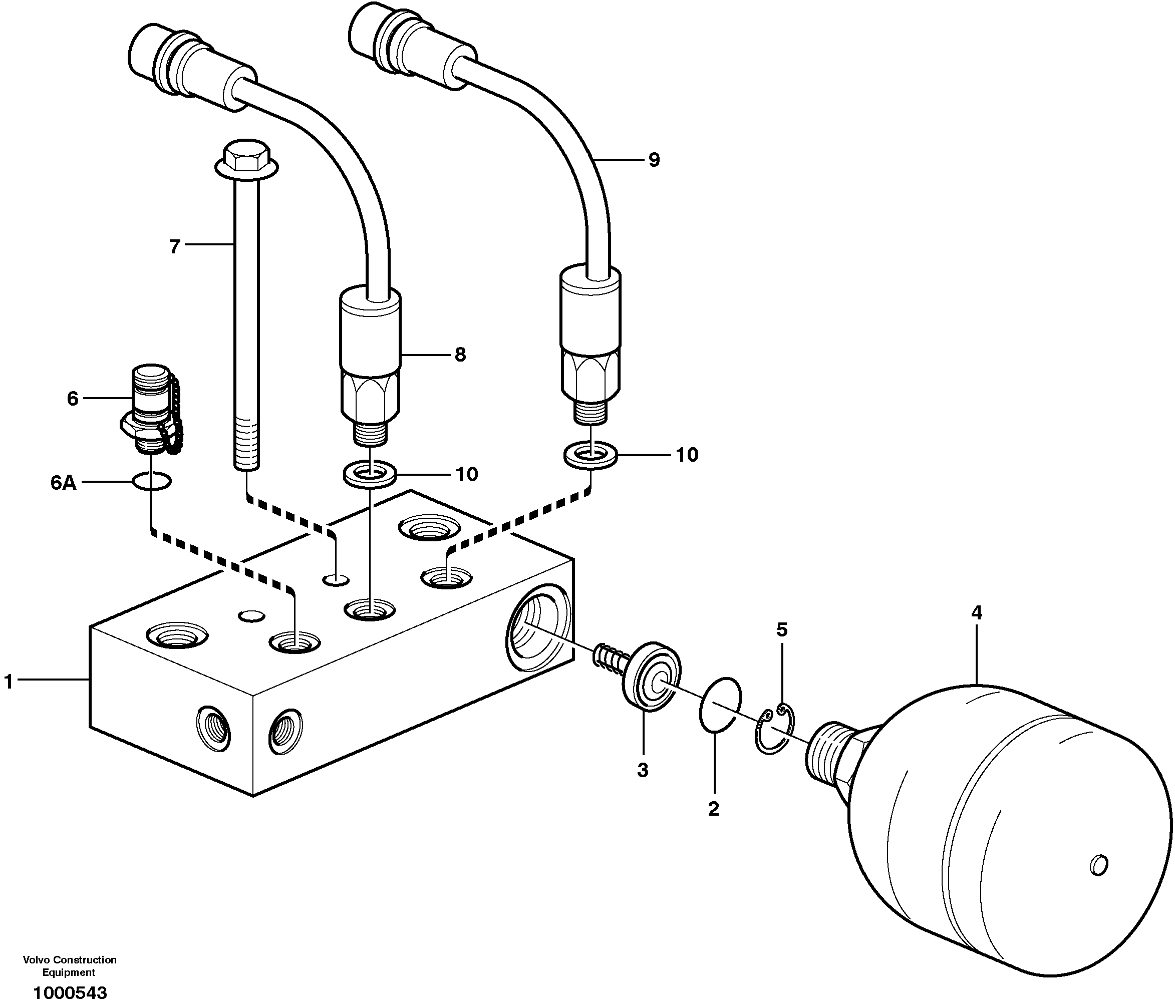 Valve and accumulators — volvo parts diagram