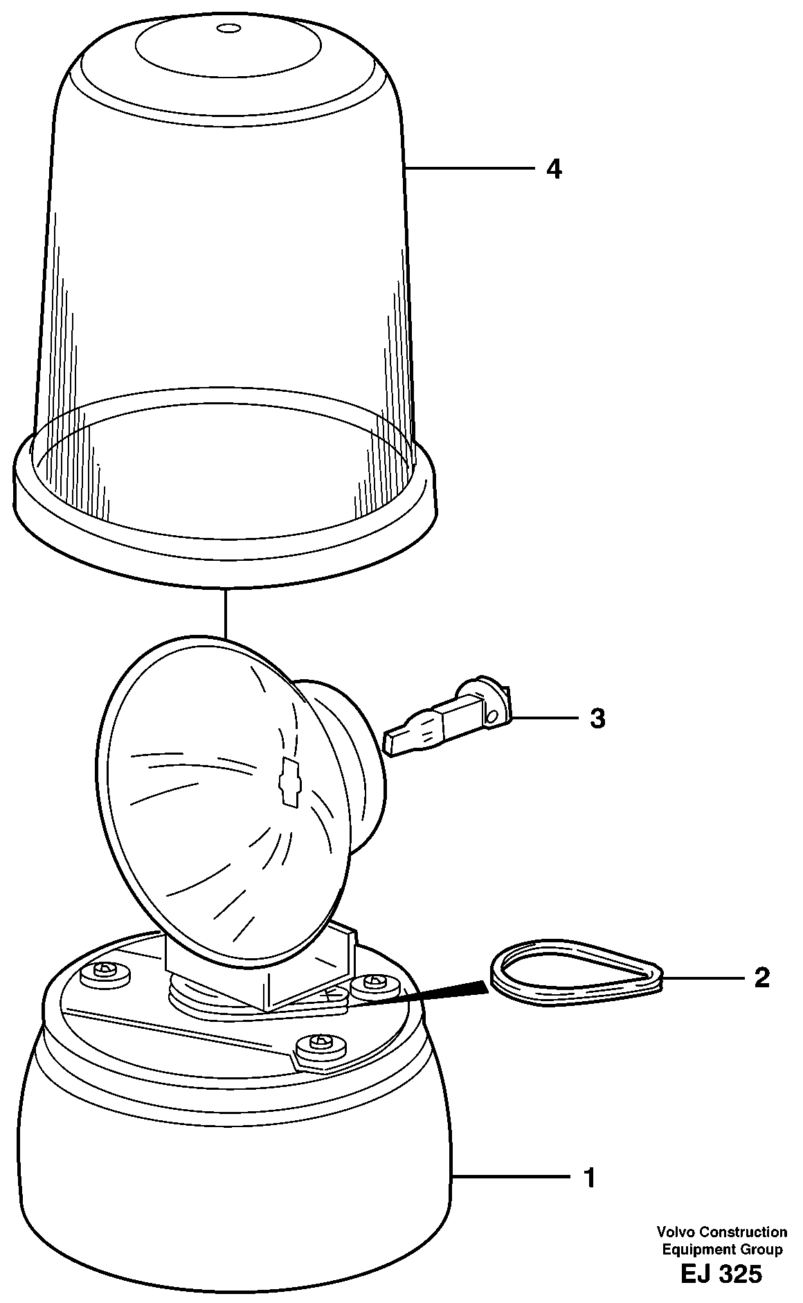 Rotating beacon. 91896 — volvo parts diagram