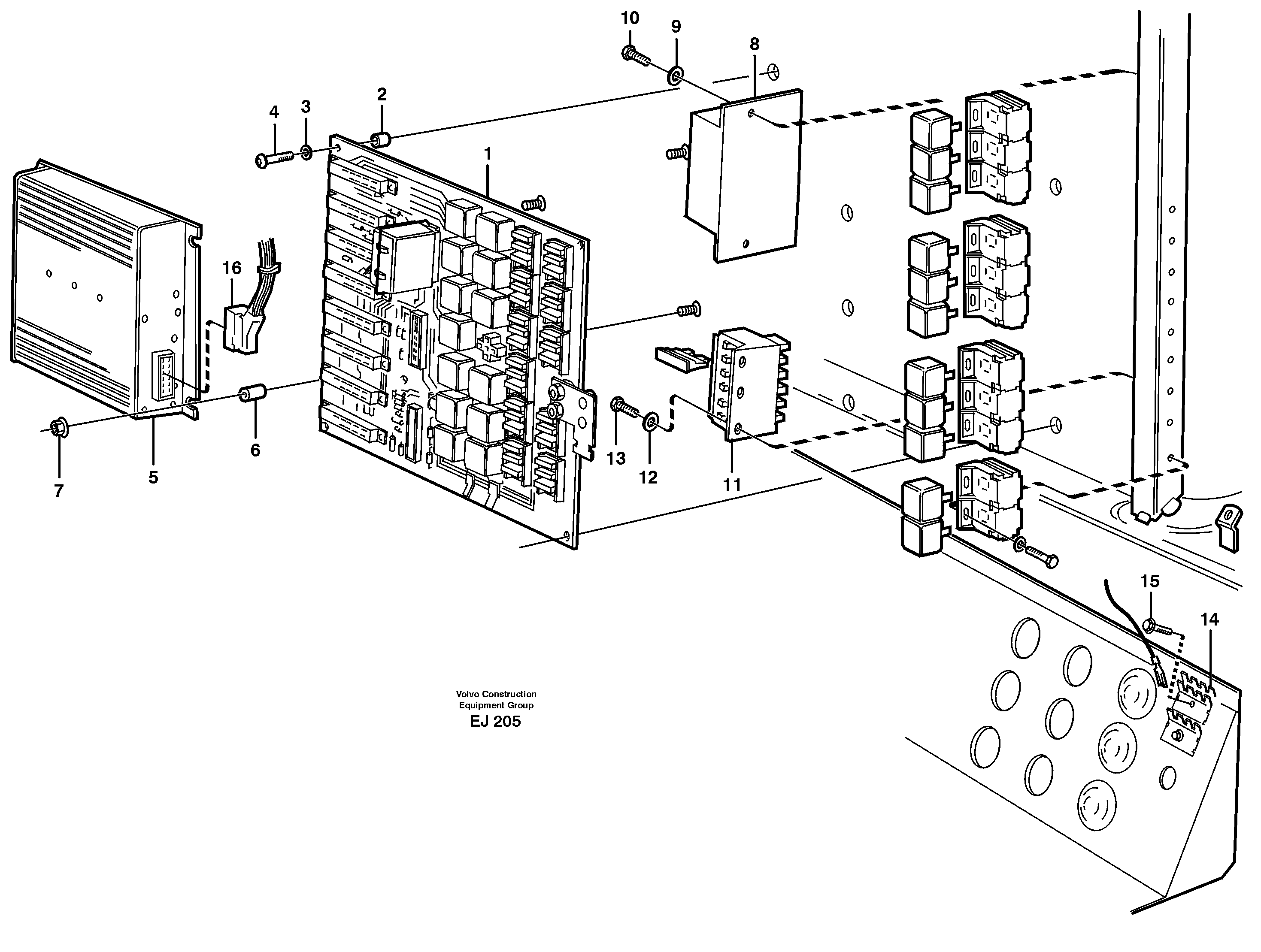 Electrical distribution box — volvo parts diagram