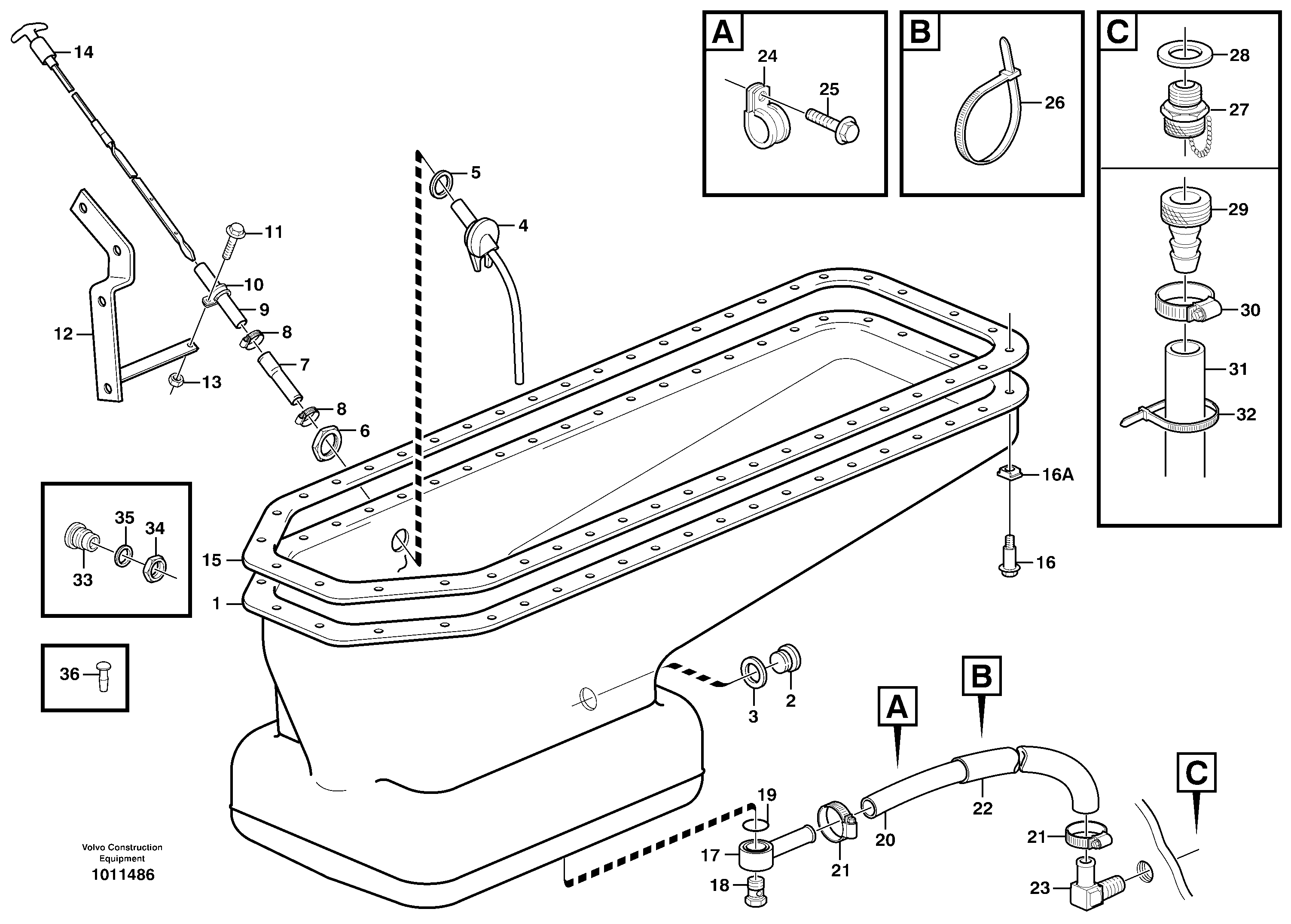 Oil sump — volvo parts diagram
