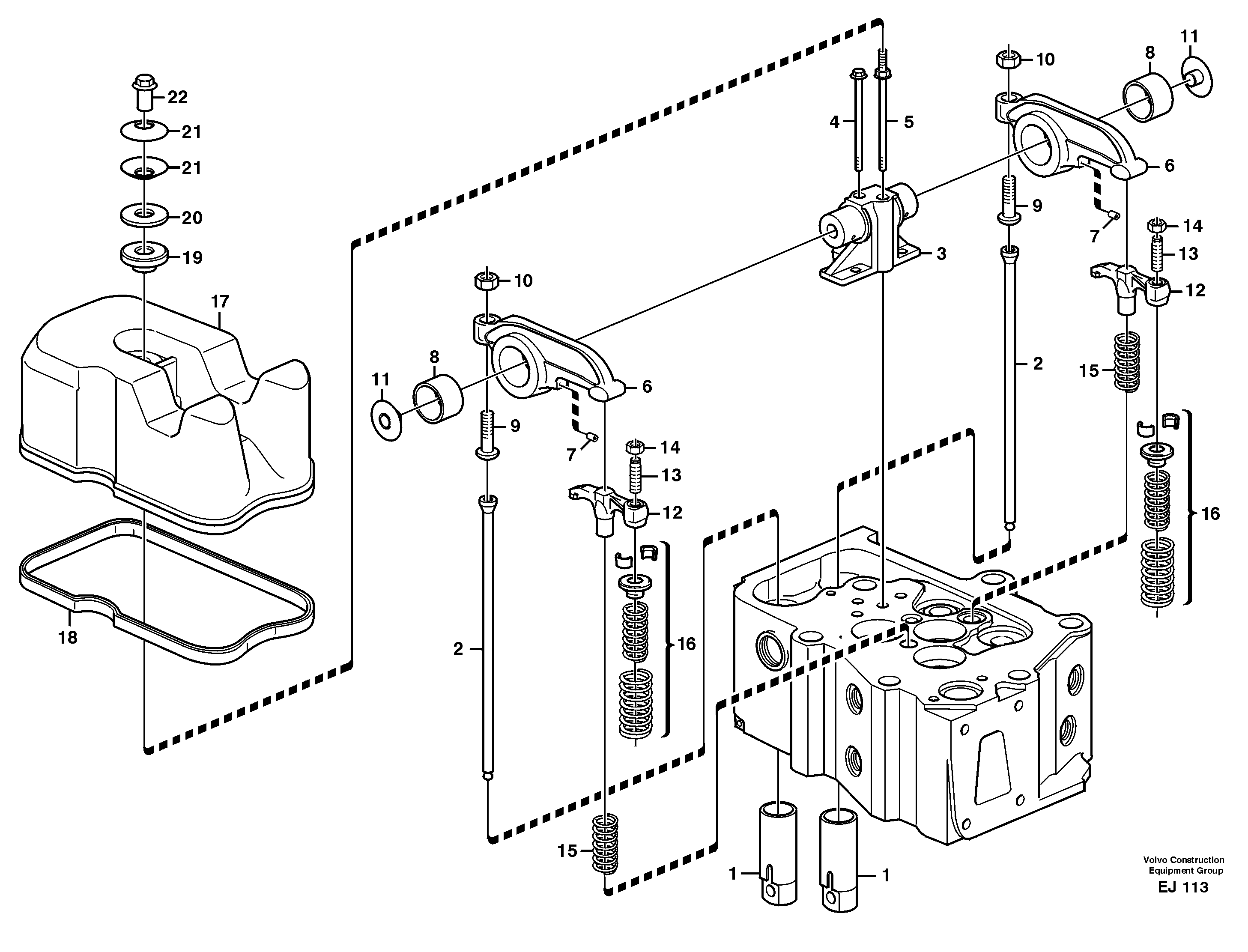 Valve mechanism — volvo parts diagram