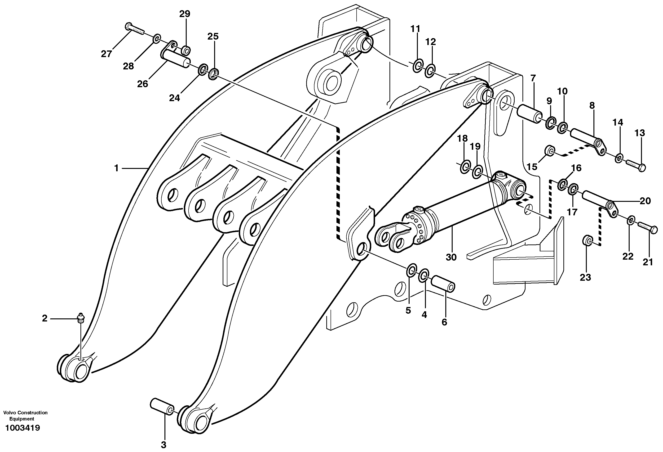 Lifting unit — volvo parts diagram