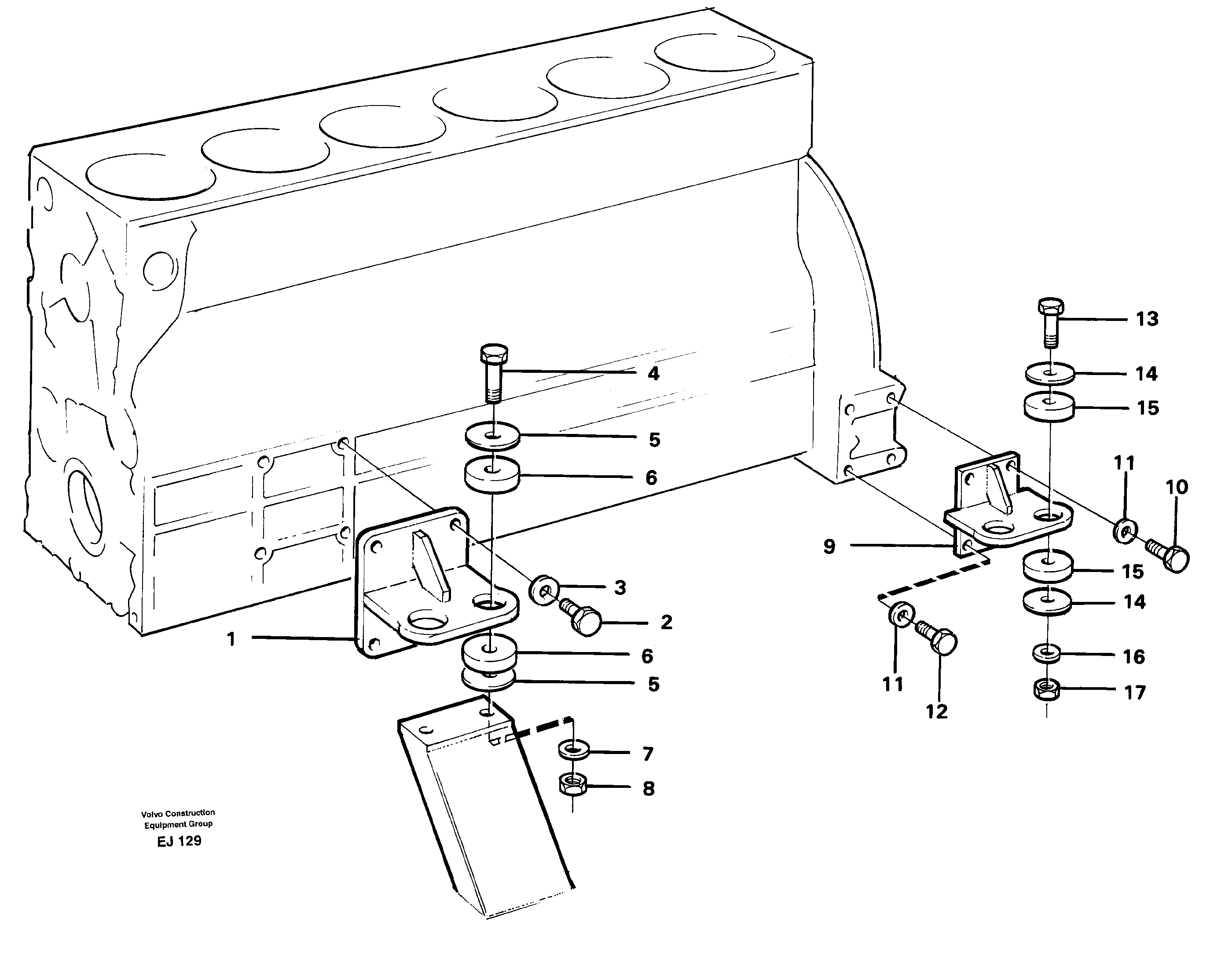 Engine mounting — volvo parts diagram