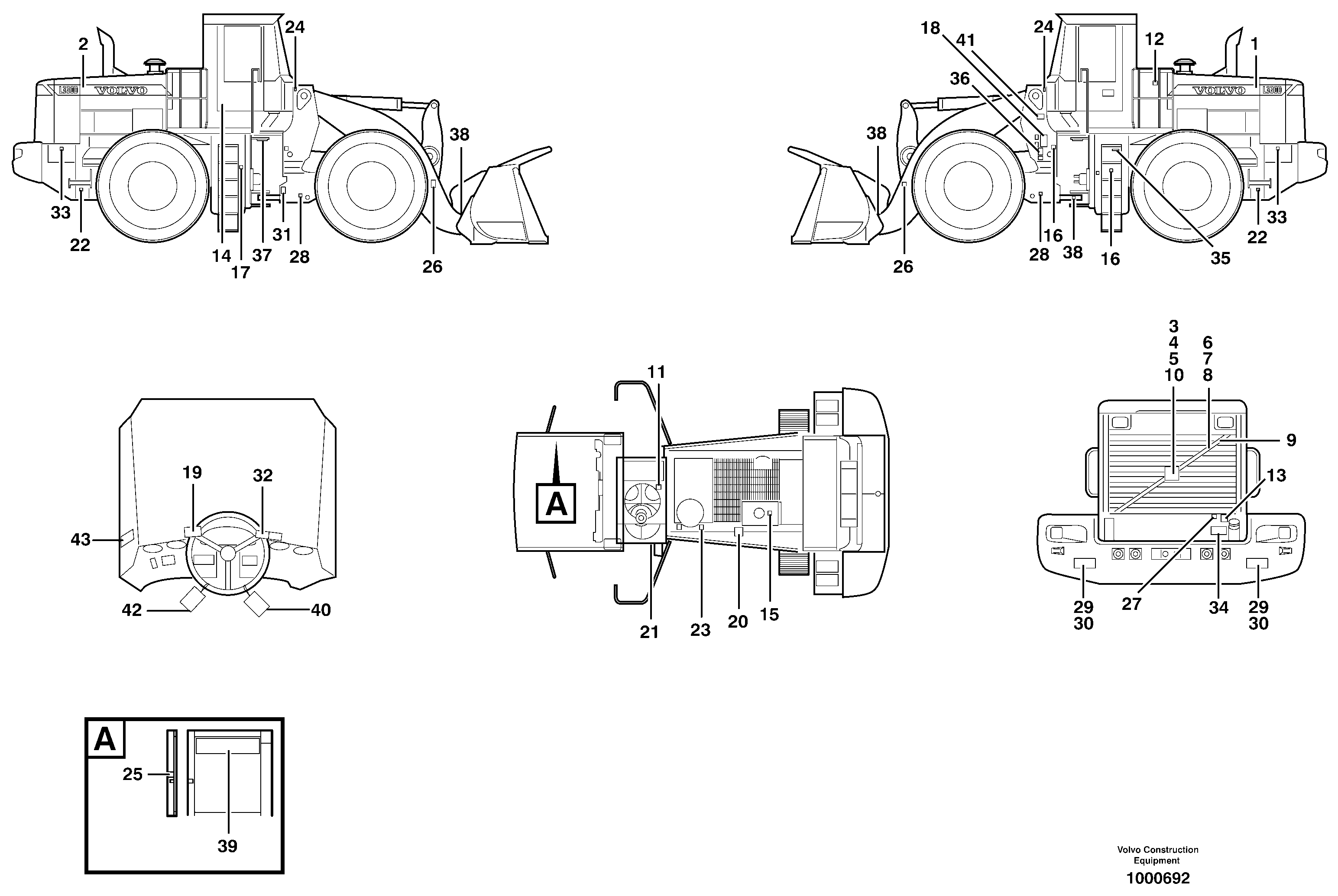 Sign plates and decals — volvo parts diagram