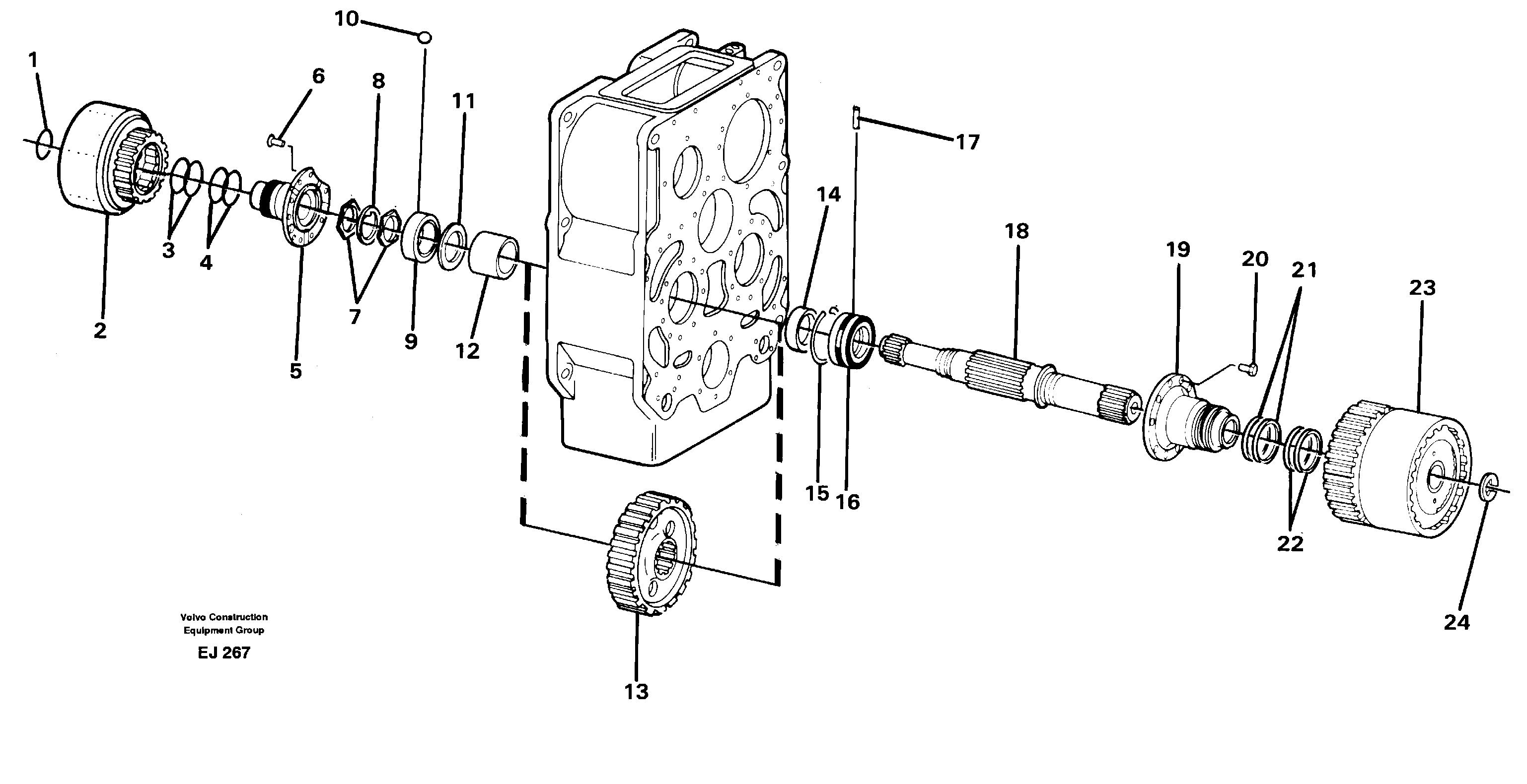 Clutch shaft,2nd & 4th — volvo parts diagram