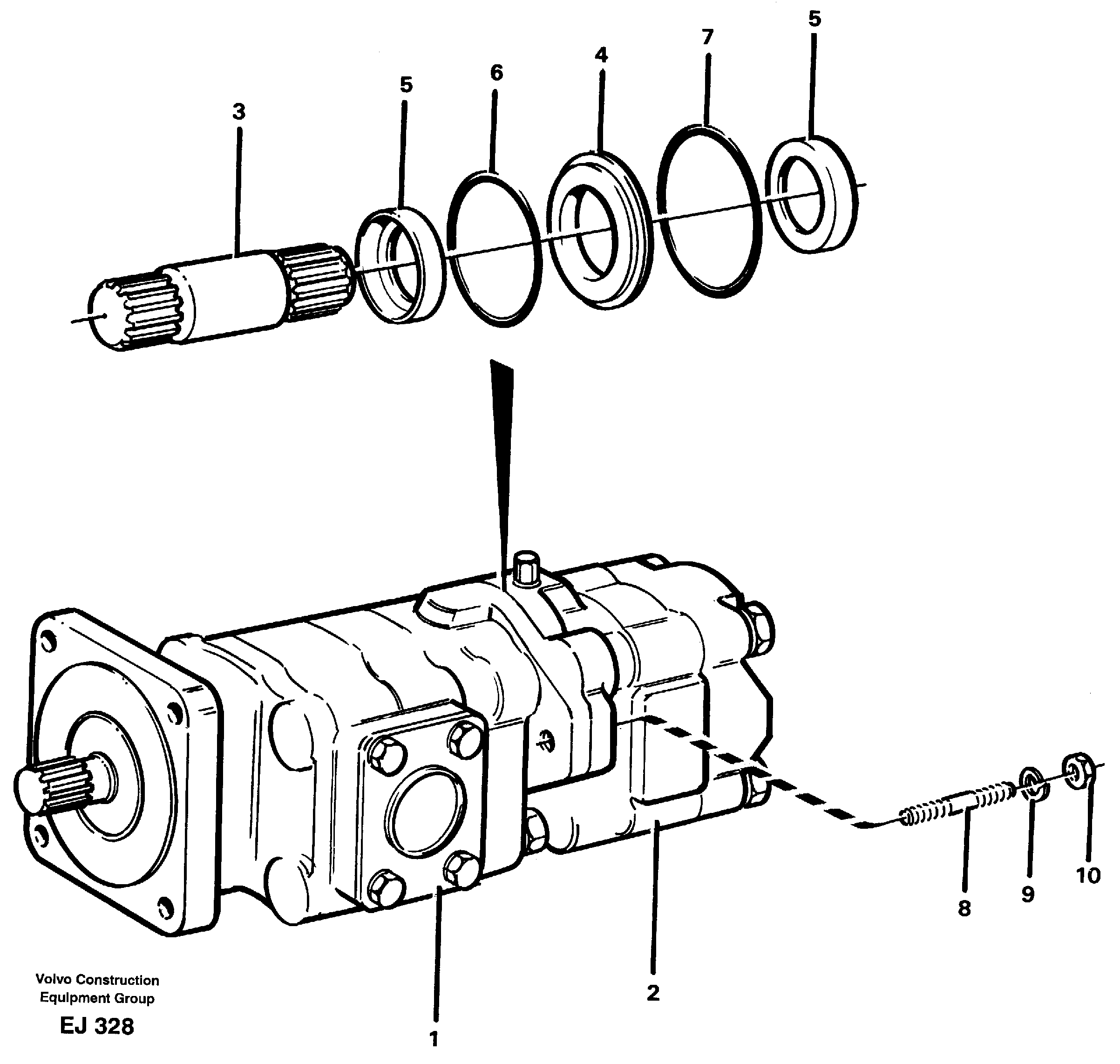 Transmission pump — volvo parts diagram