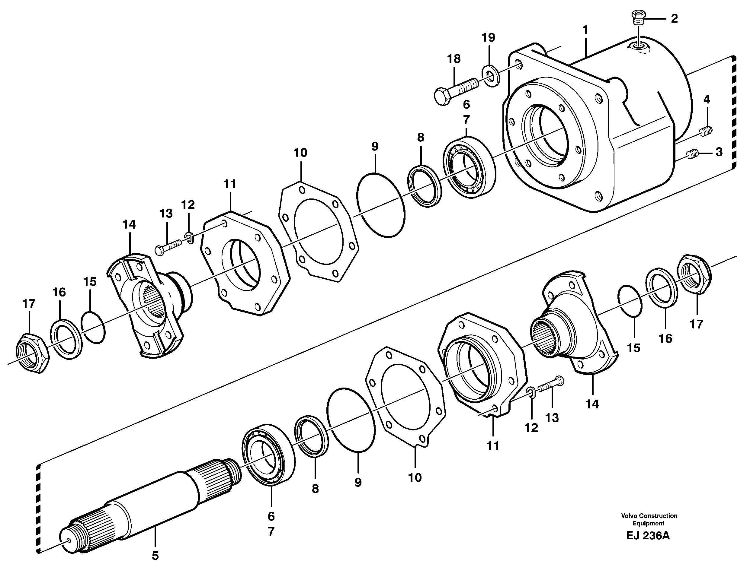 Support bearing — volvo parts diagram