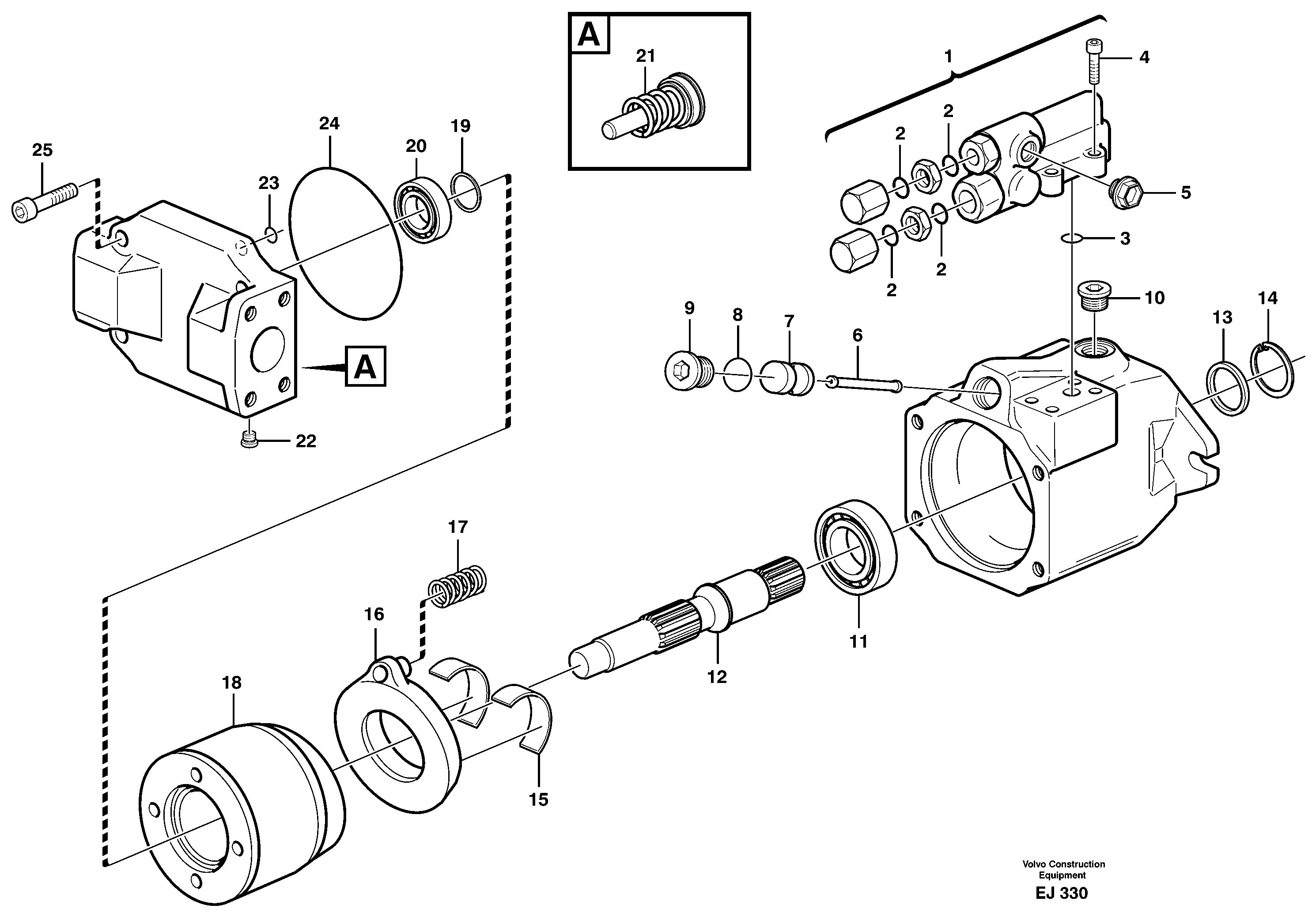 Fan pump  P3,  45 cc — volvo parts diagram