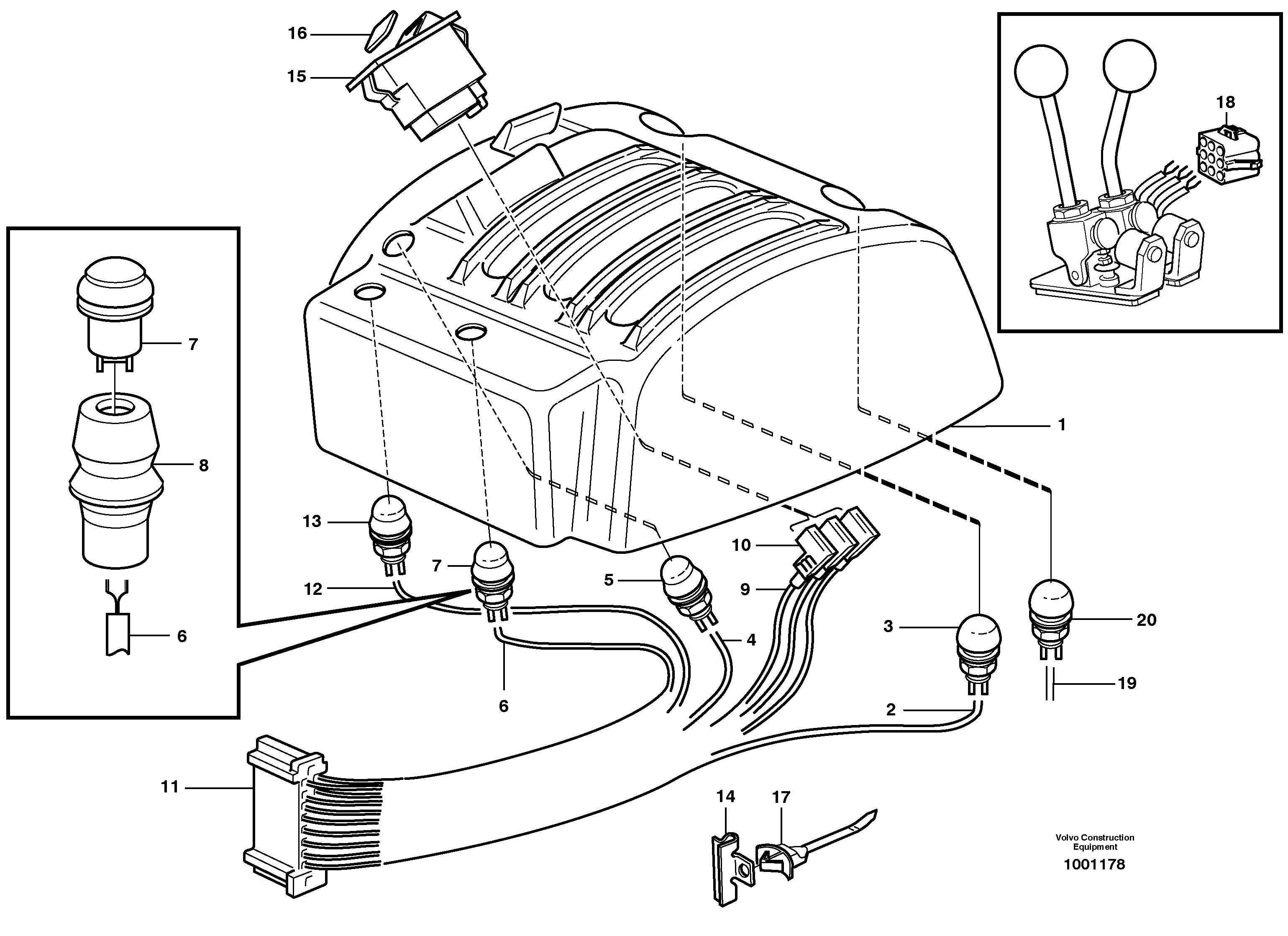 Cable harnesses, servo valve. — volvo parts diagram