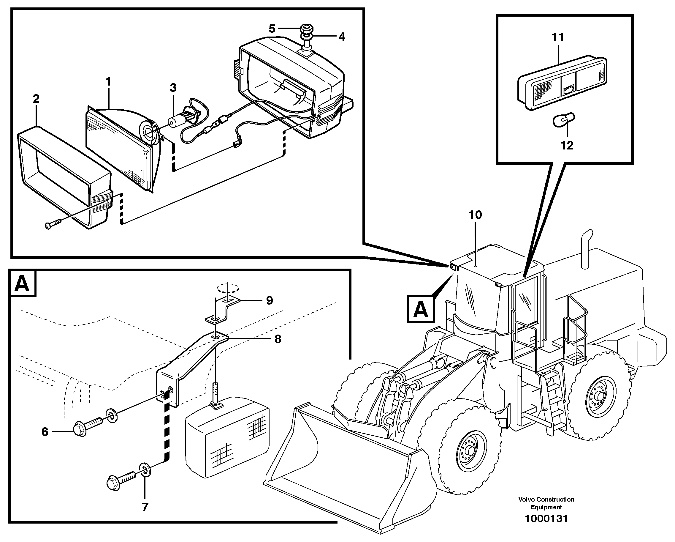 Lighting, cab 31708 — volvo parts diagram