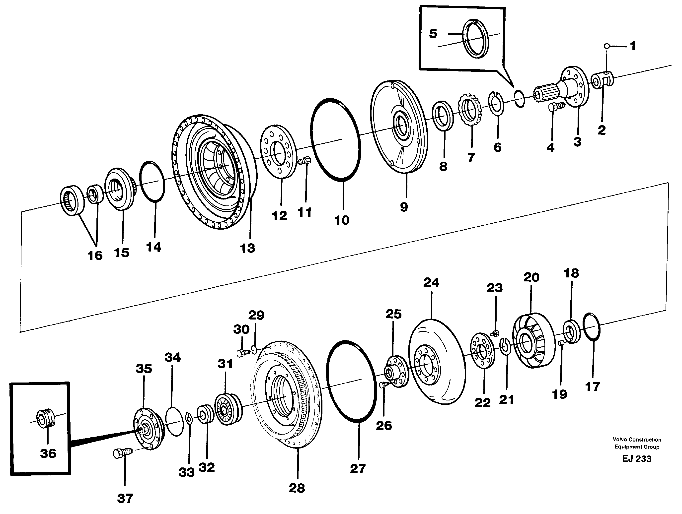 Torque converter — volvo parts diagram