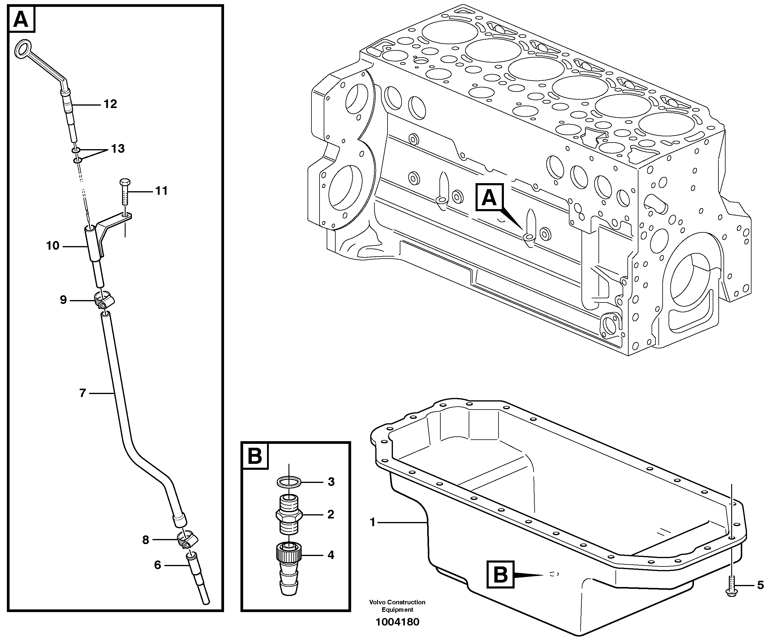 Oil sump — volvo parts diagram