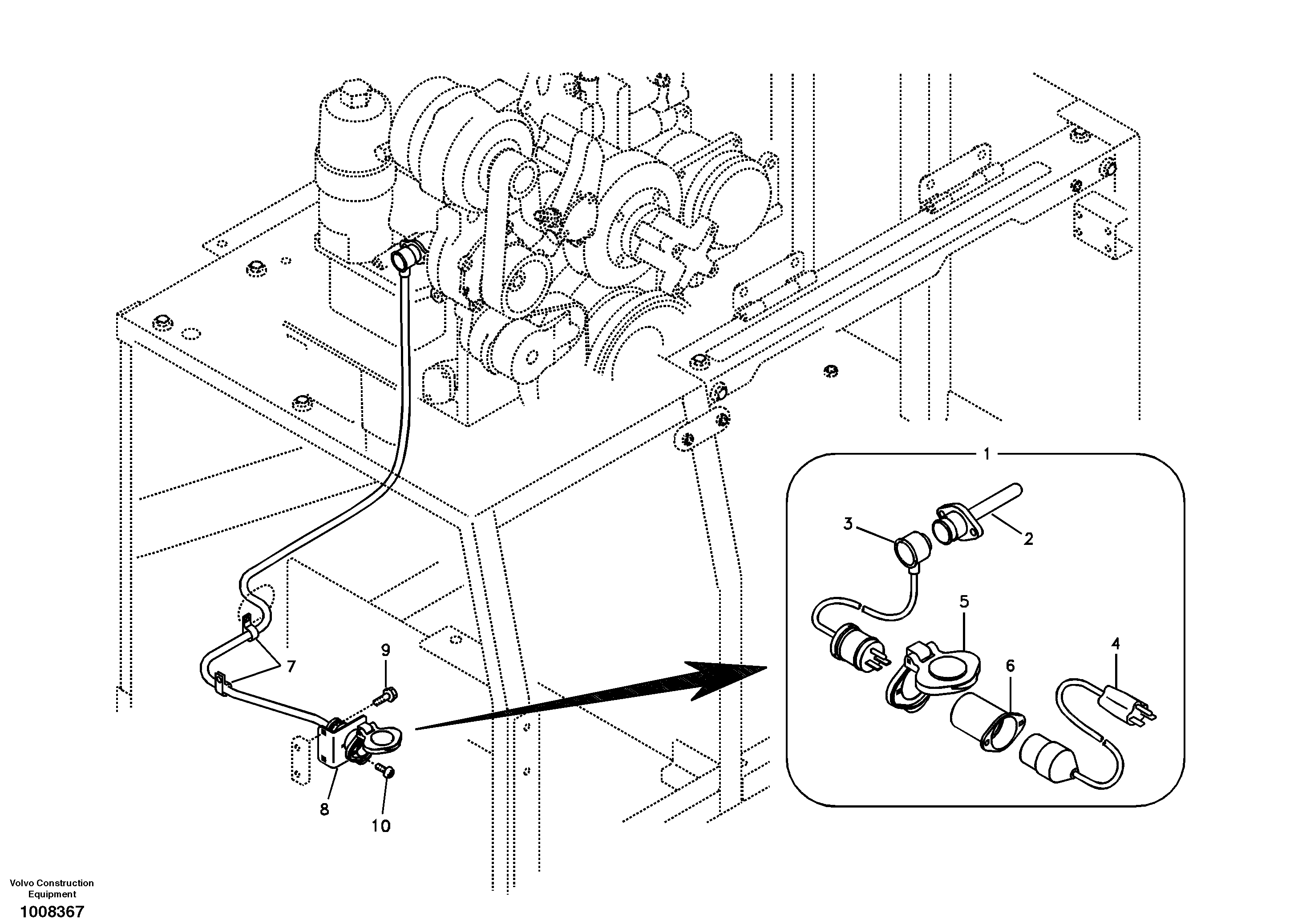 Engine block heater — volvo parts diagram
