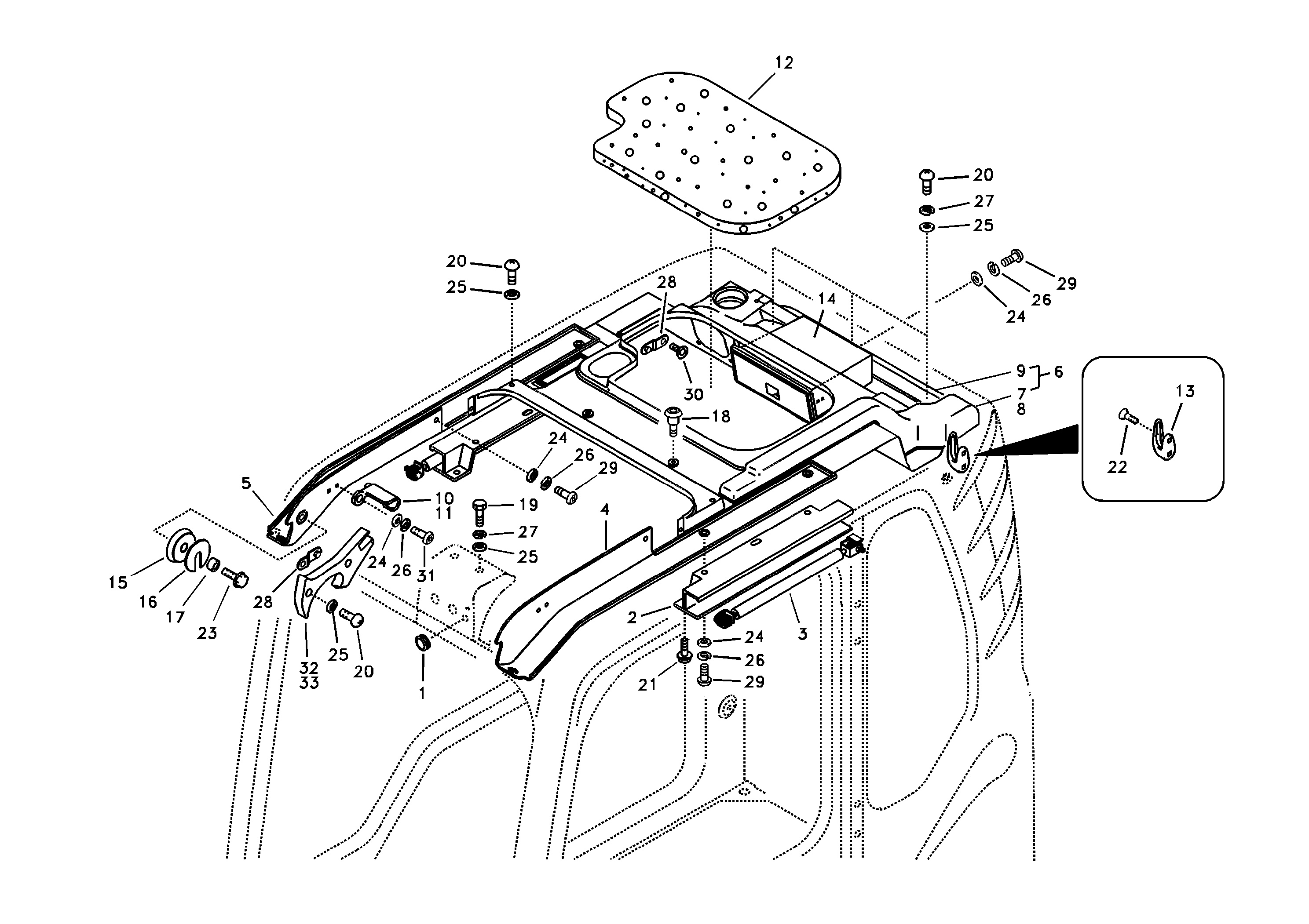Operator's cab — volvo parts diagram