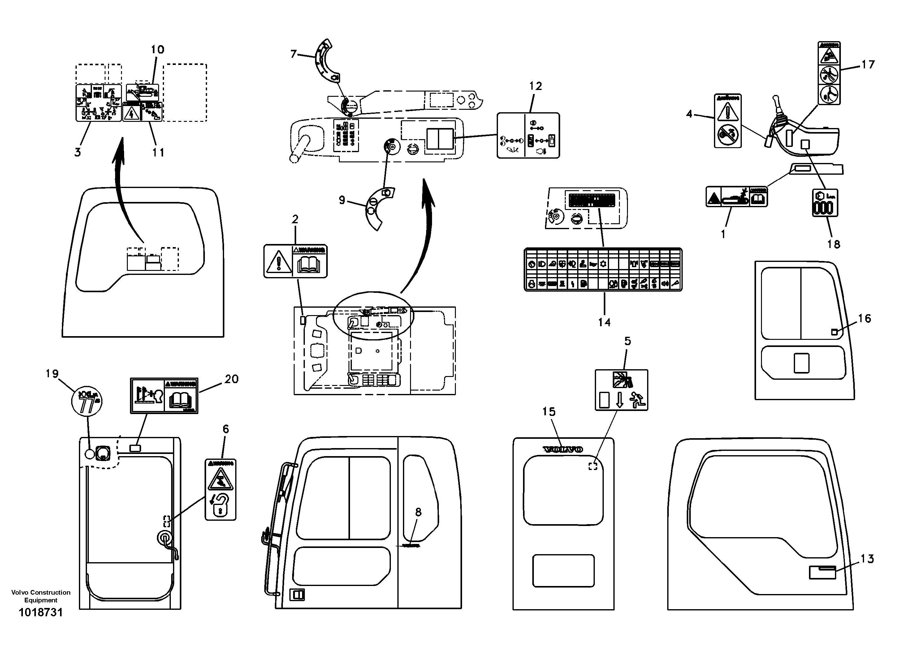 Decal, inner location — volvo parts diagram