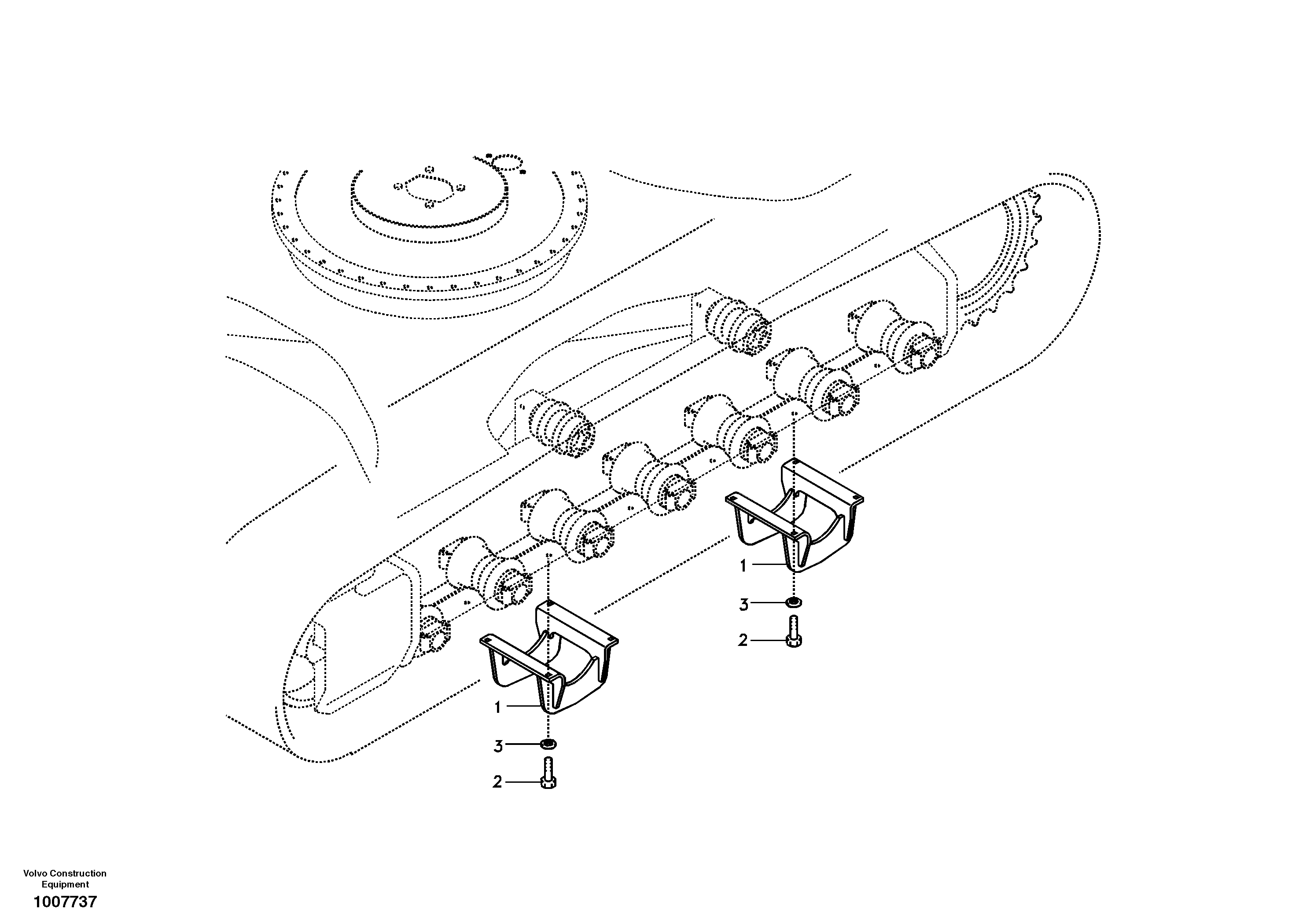 Undercarriage, track guards — volvo parts diagram