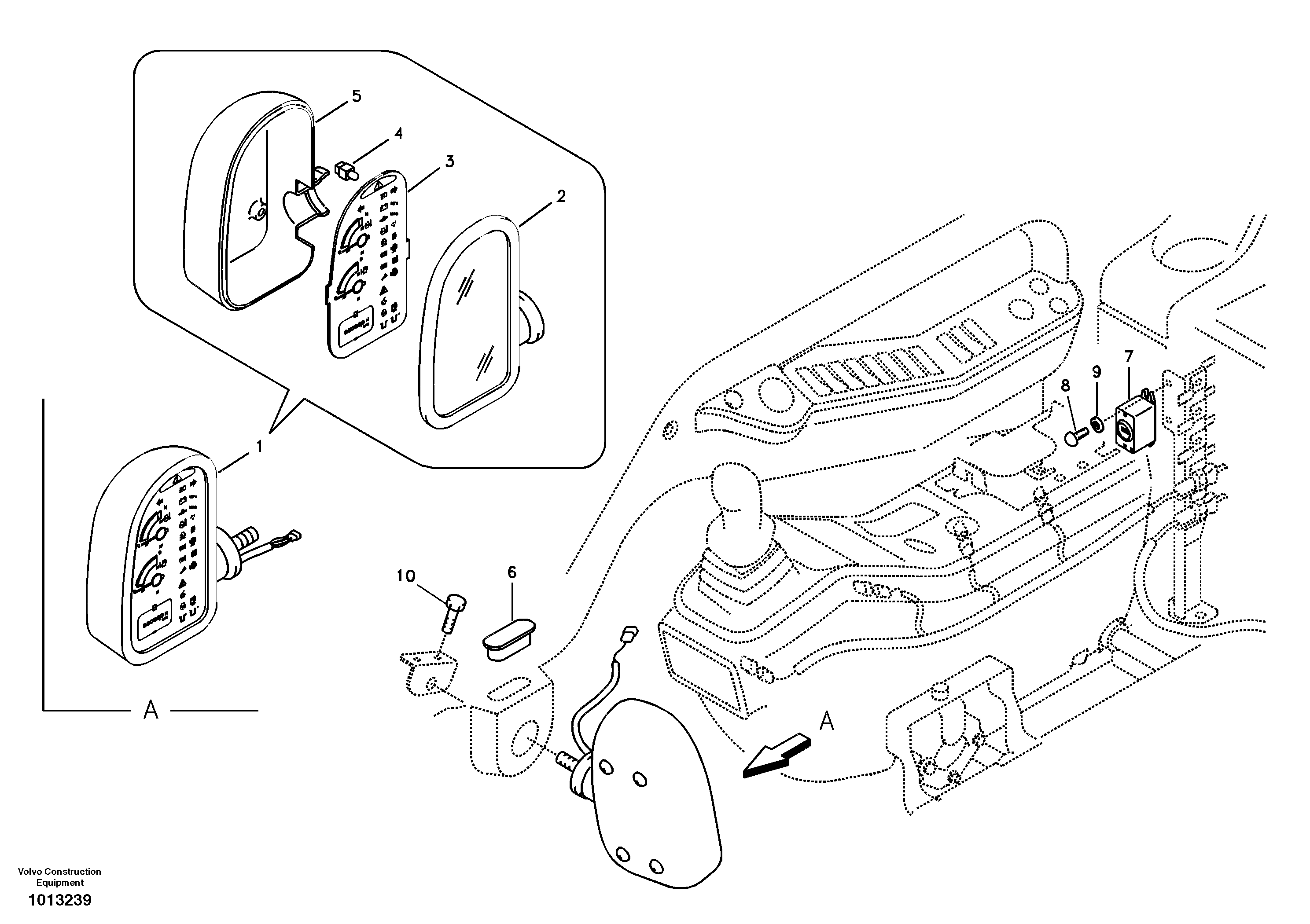 Instrument panel, warning unit and information unit — volvo parts diagram