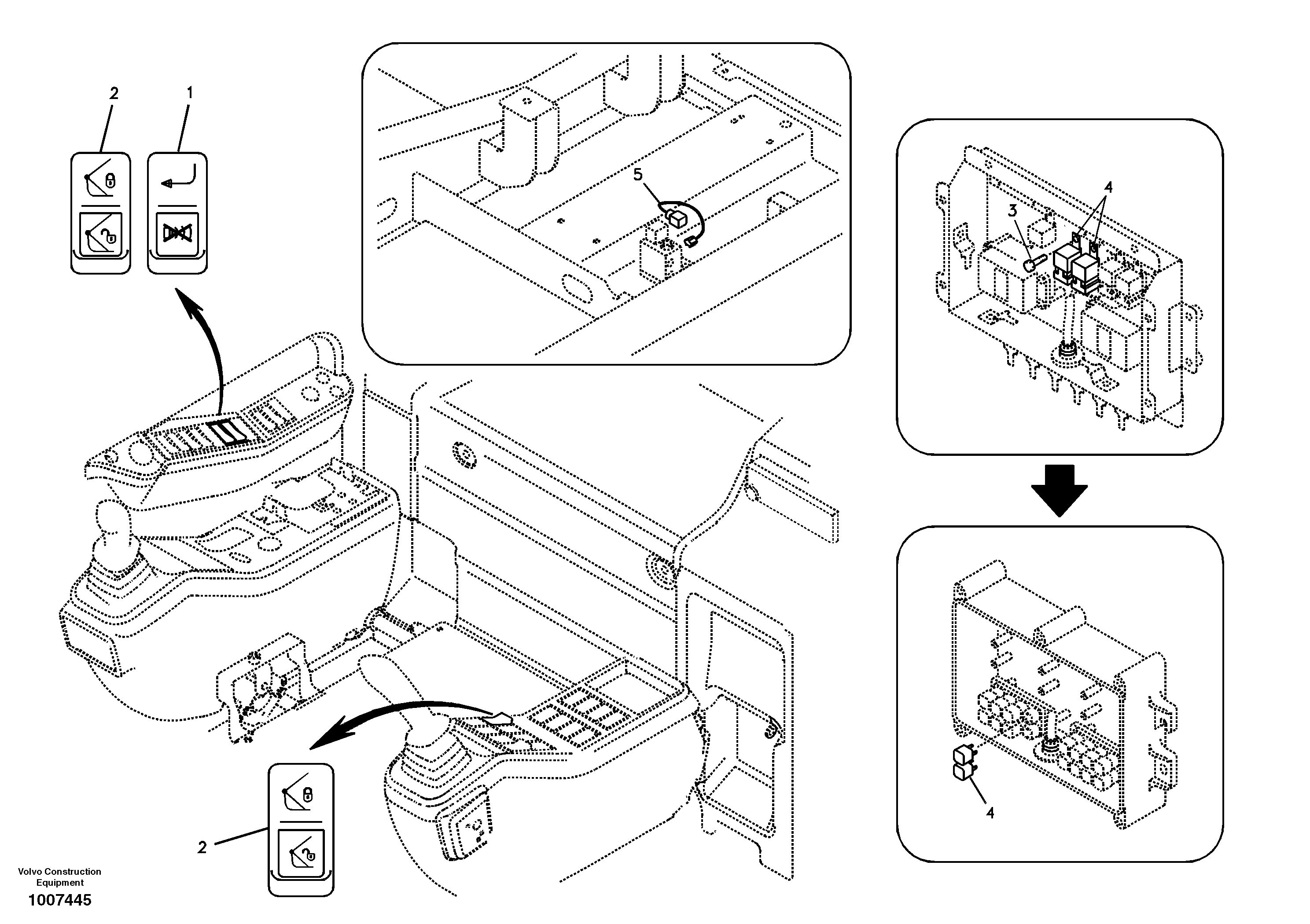 Switch, quickfit control — volvo parts diagram