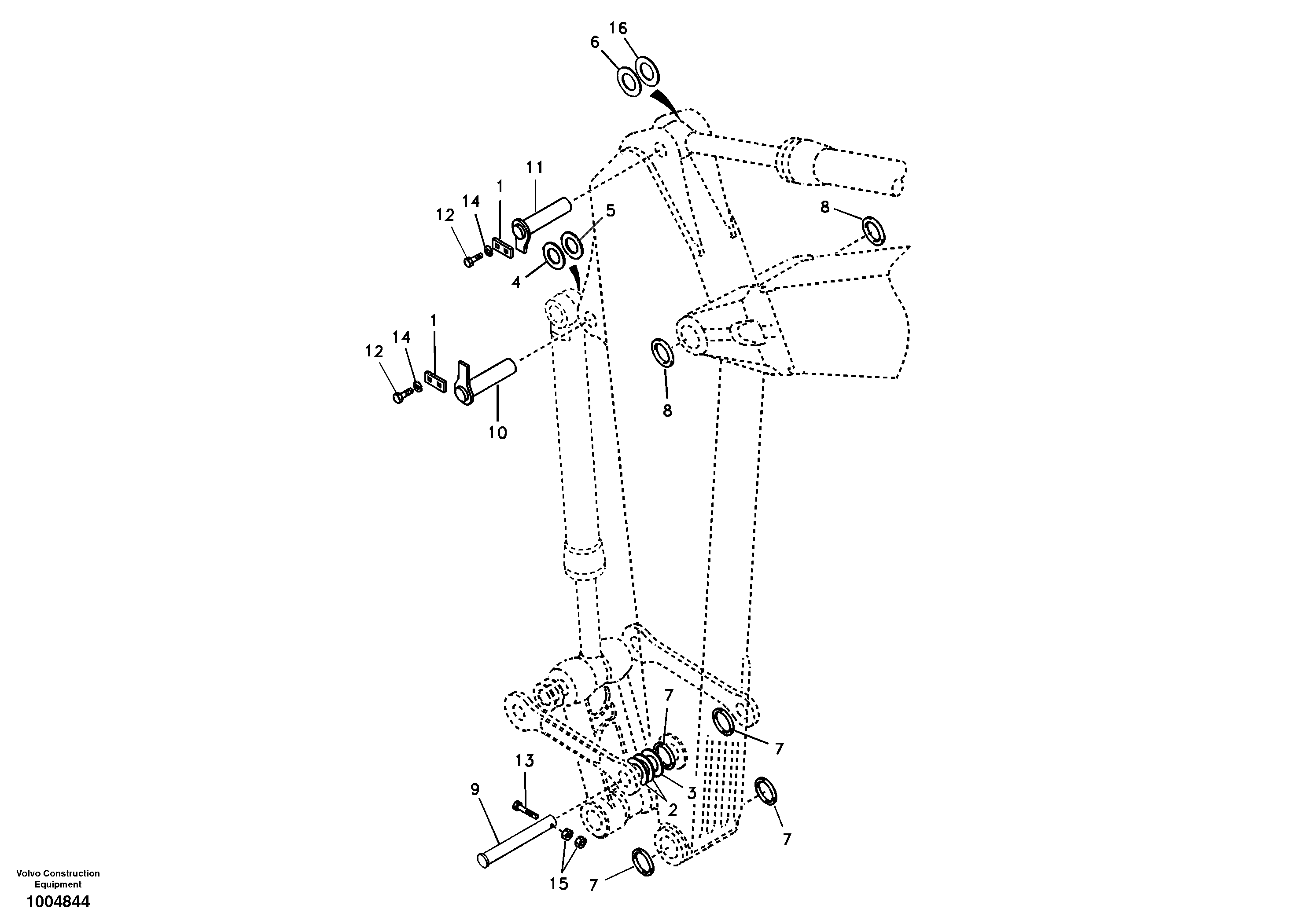Links to dipper arm — volvo parts diagram