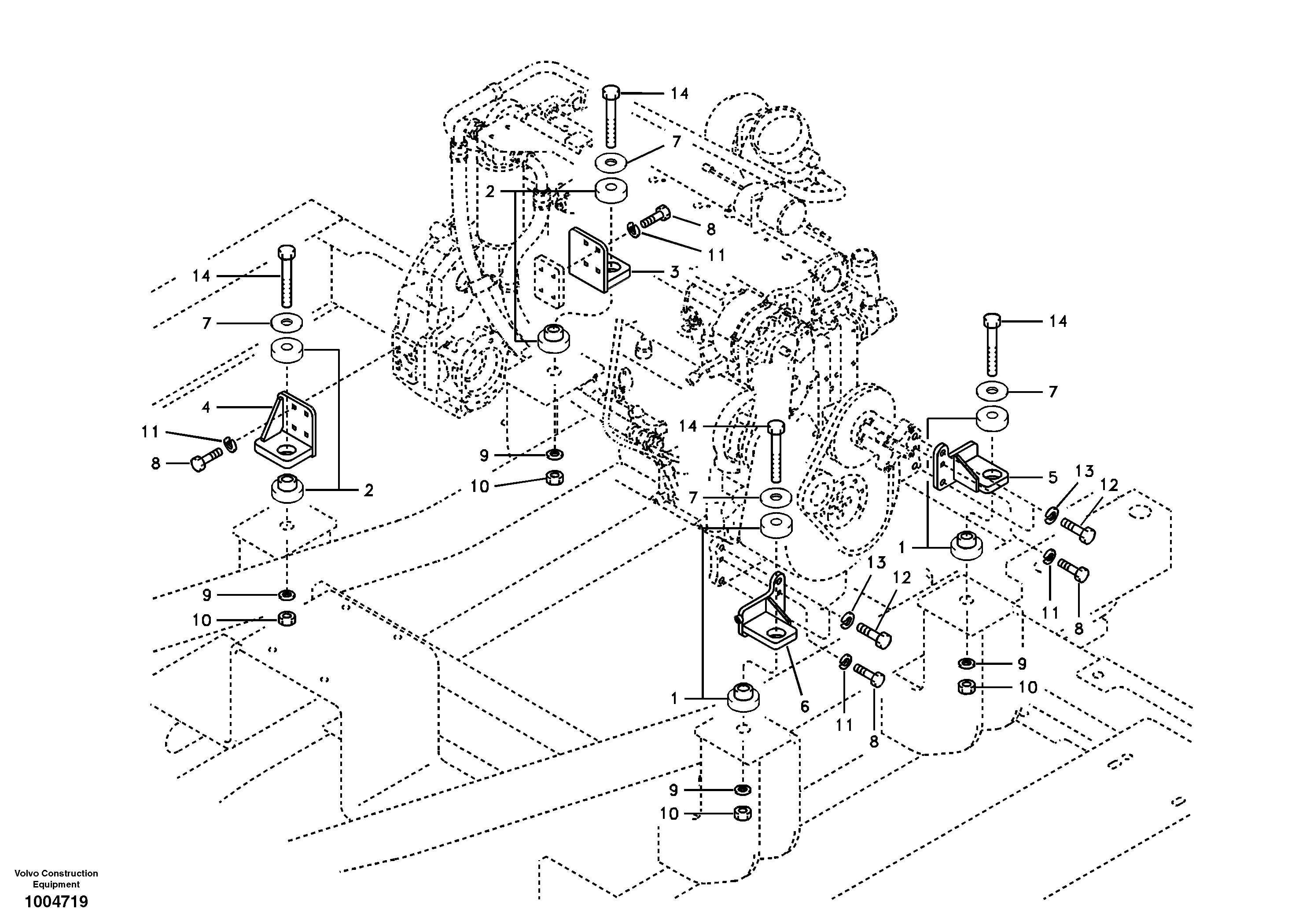 Engine mount — volvo parts diagram