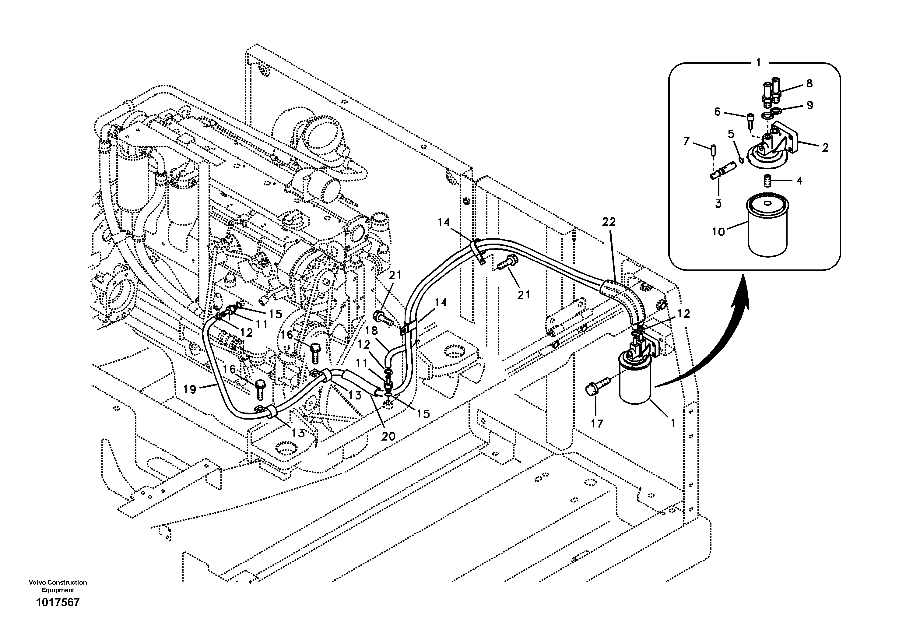 Coolant filter — volvo parts diagram